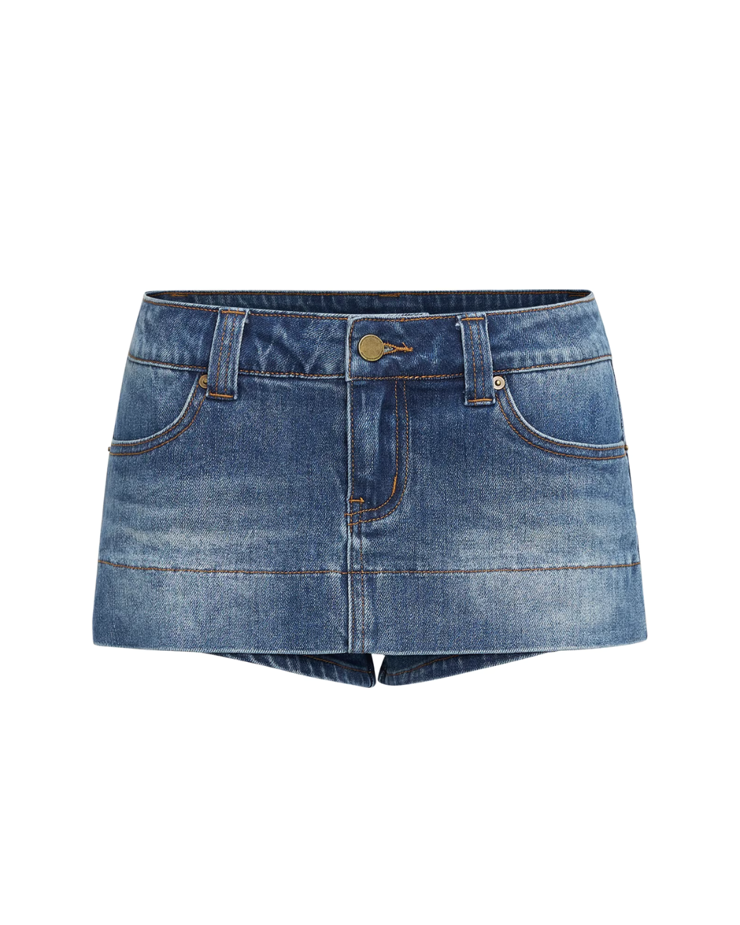 Gradient Blue Washed Denim Jacket / Slim Short Skirt IMX0004