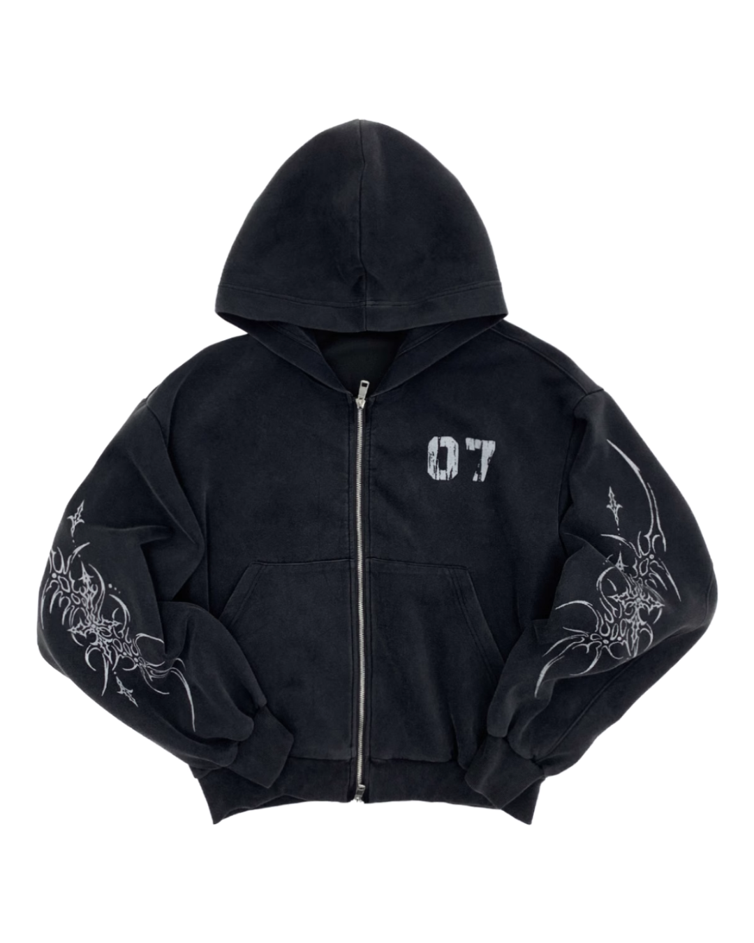 Dark Loose Silhouette Zip Hoodie / Wide Sweatpants MCY0001
