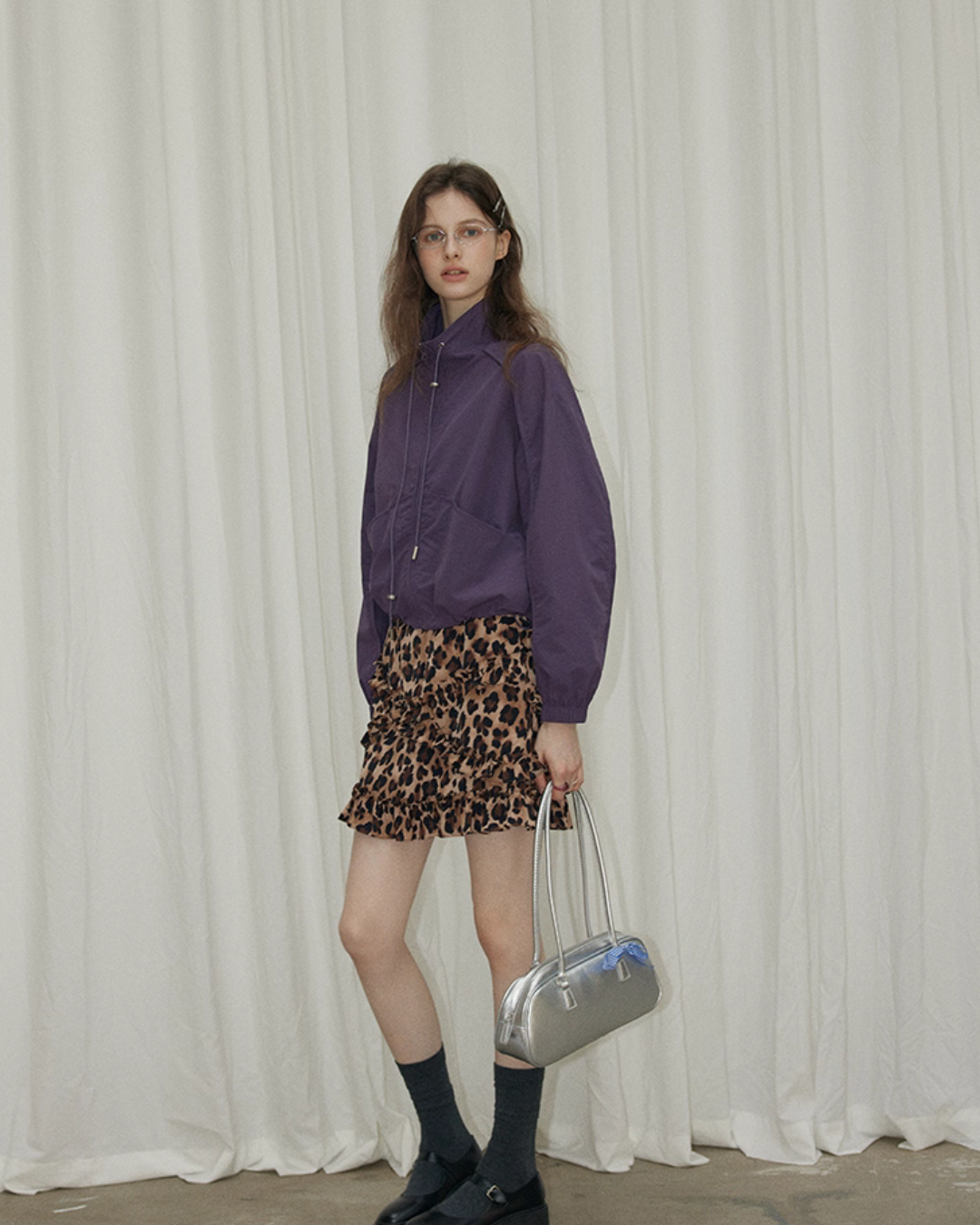 Leopard Frill Mini Skirt RLZ0010