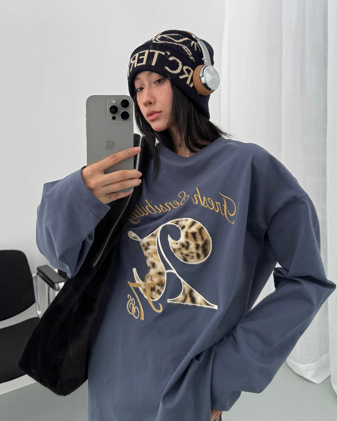 Vintage Leopard Long Sleeve T-Shirt ACS0154
