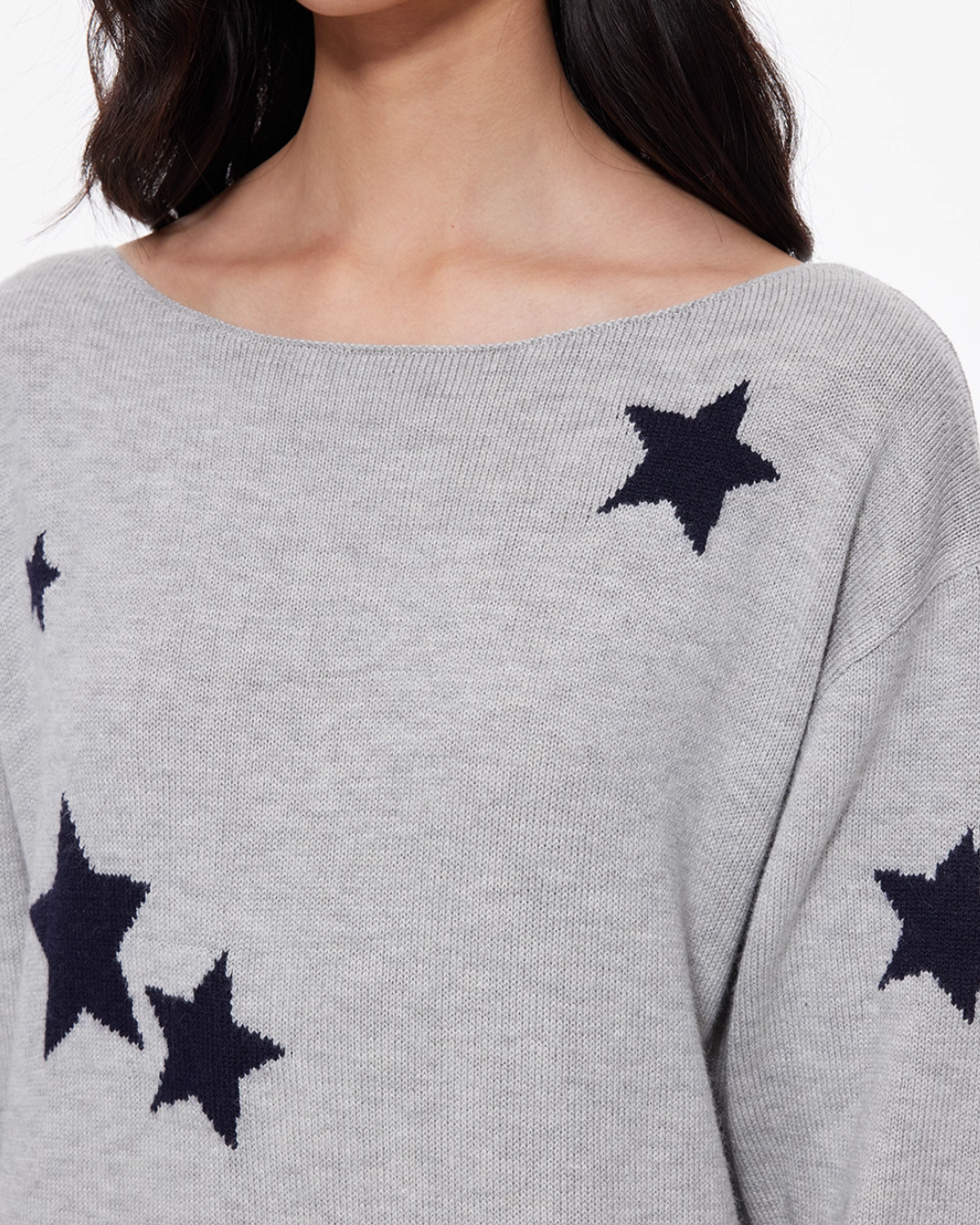 Star Crew Neck Knit Top UDS0007