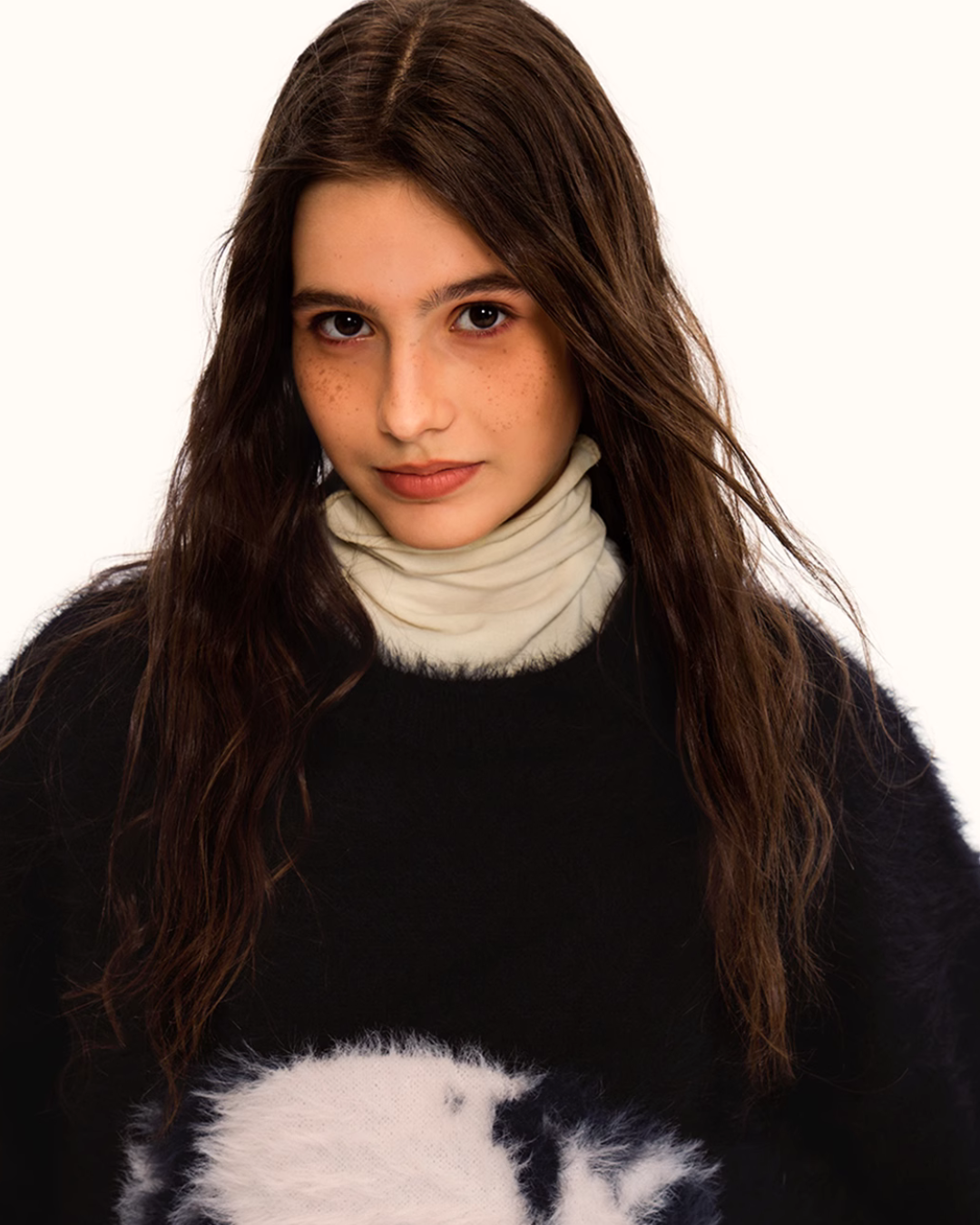 Dalmatian Shaggy Knit Tops ZTS0008