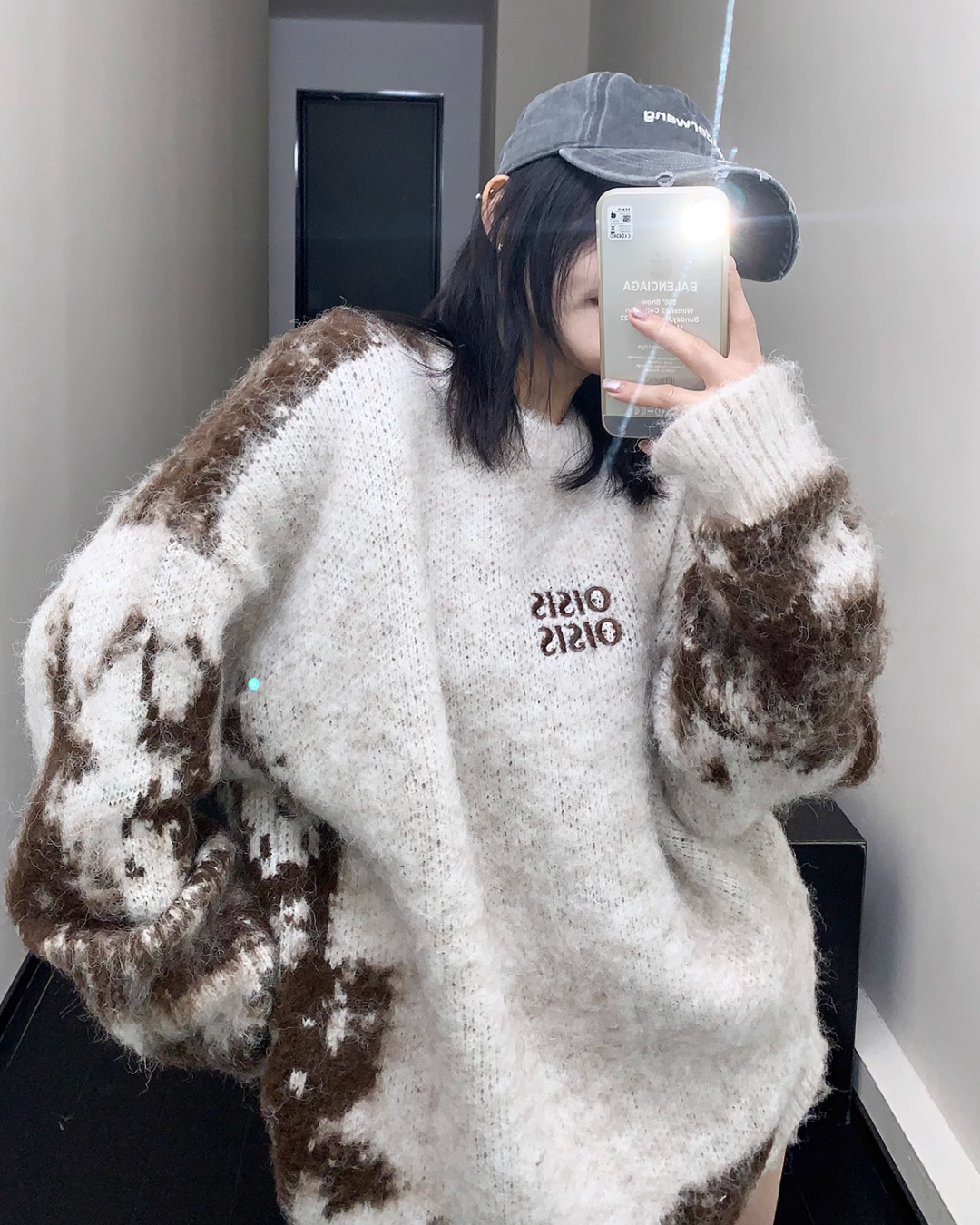 Mohair Marble Knit Tops YLS0610