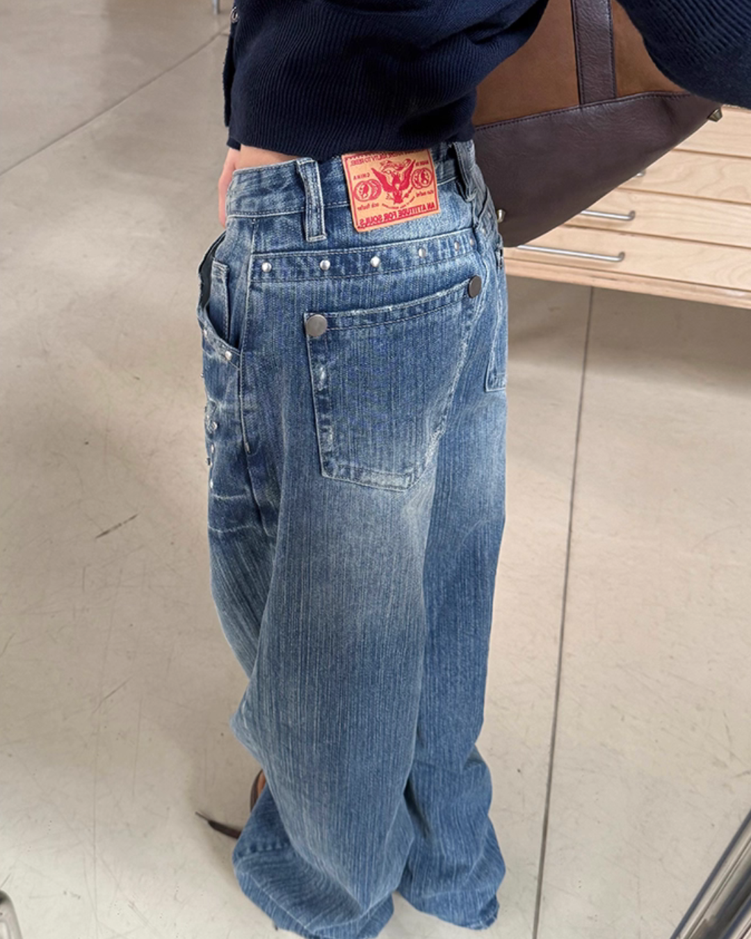 Washed Wide Denim Pants CYE0024