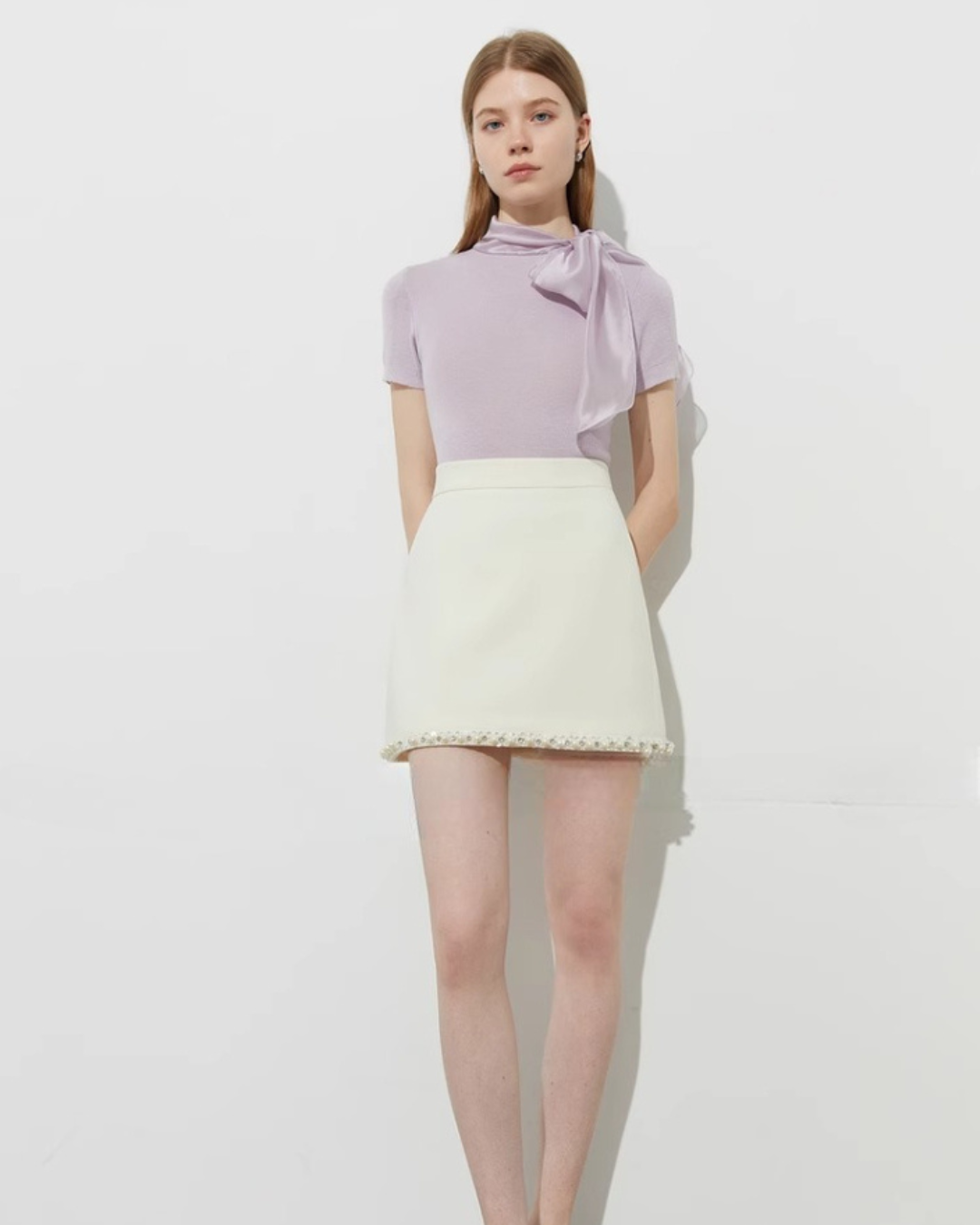 Ribbon Tie Tight Top DPY0026