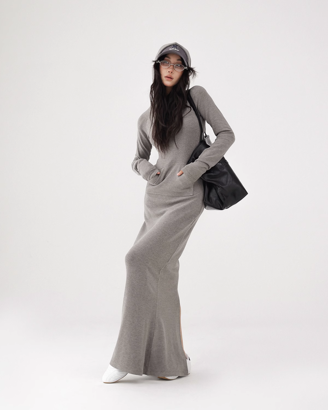 Hood Maxi Length Dress ACS0223