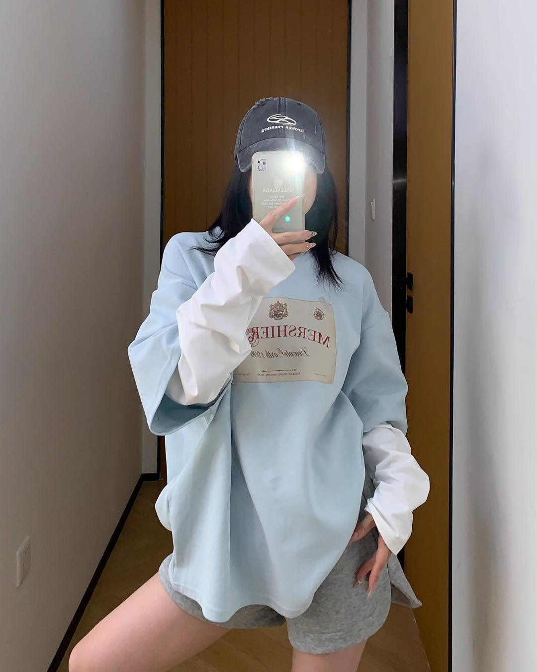 Layered Style Cotton Short Sleeve T-Shirt YLS0820