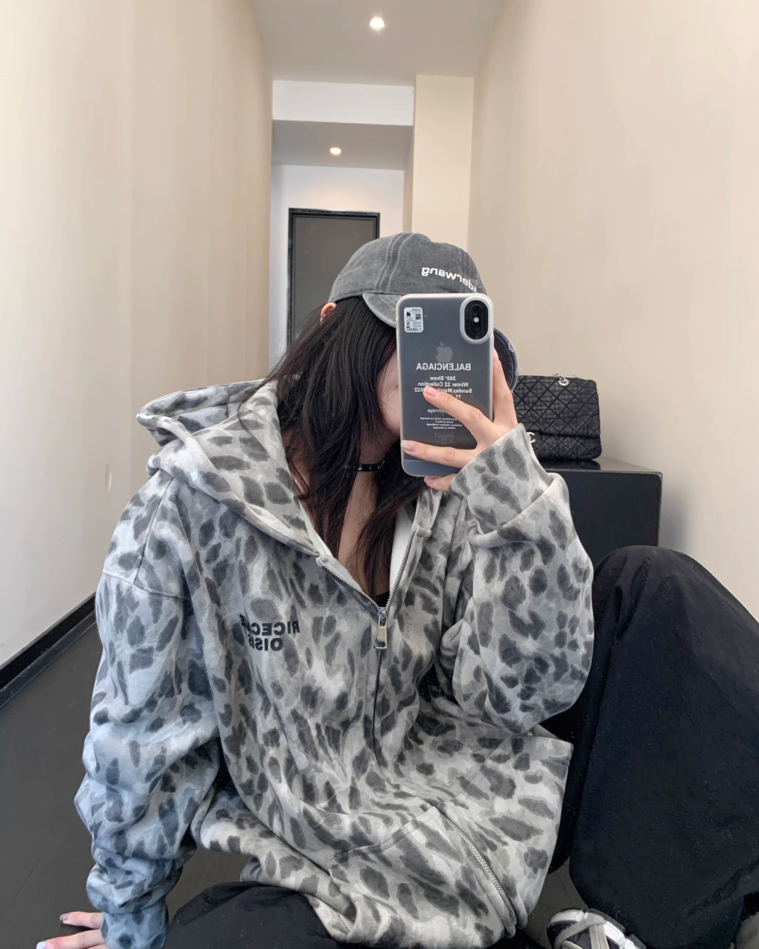 Leopard Print Hooded Jacket YLS0439