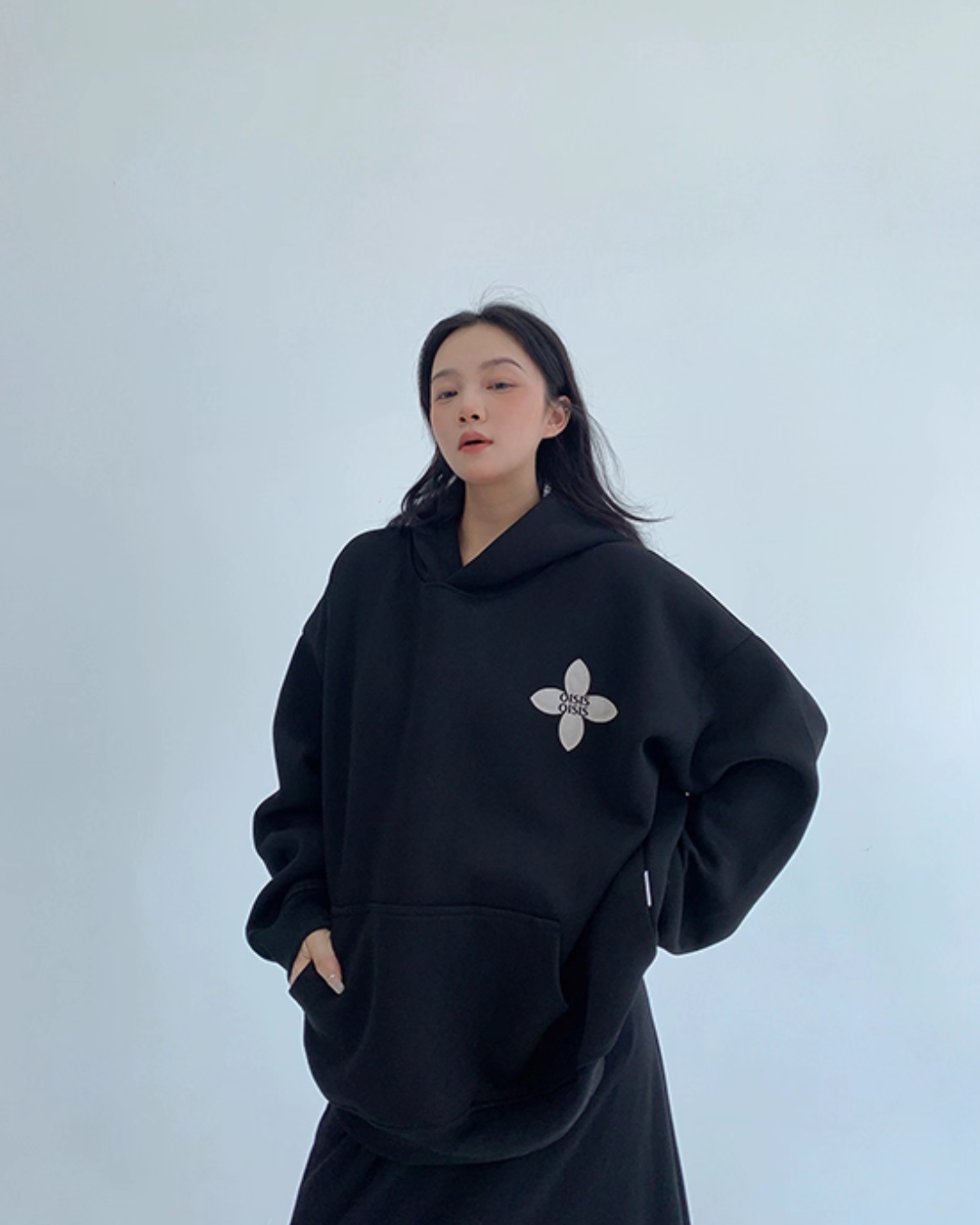Flower Motif Sweatshirt Hoodie YLS0962