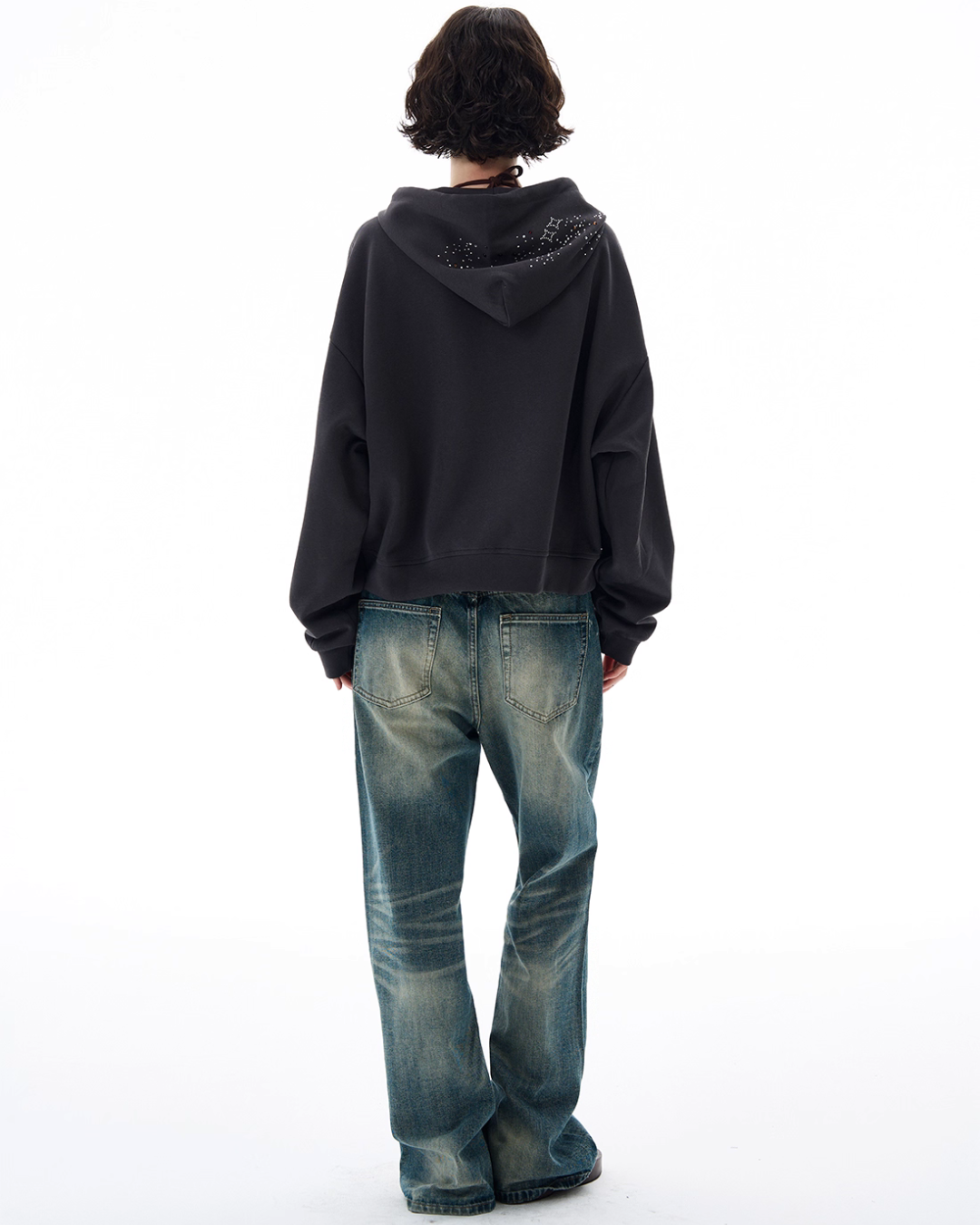 Shiny Sequin Zip Up Hoodie WLS0002