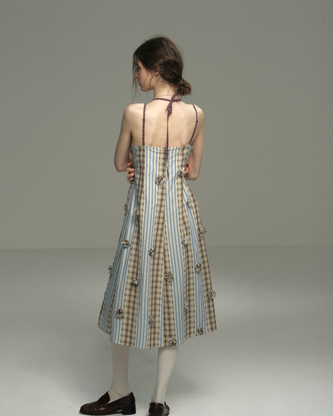 Patchwork Cami Long Dress USY0003