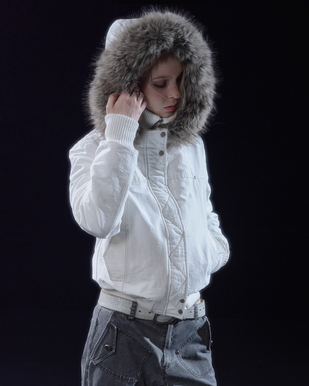 Fur Collar Double Placket Jacket WAT0007