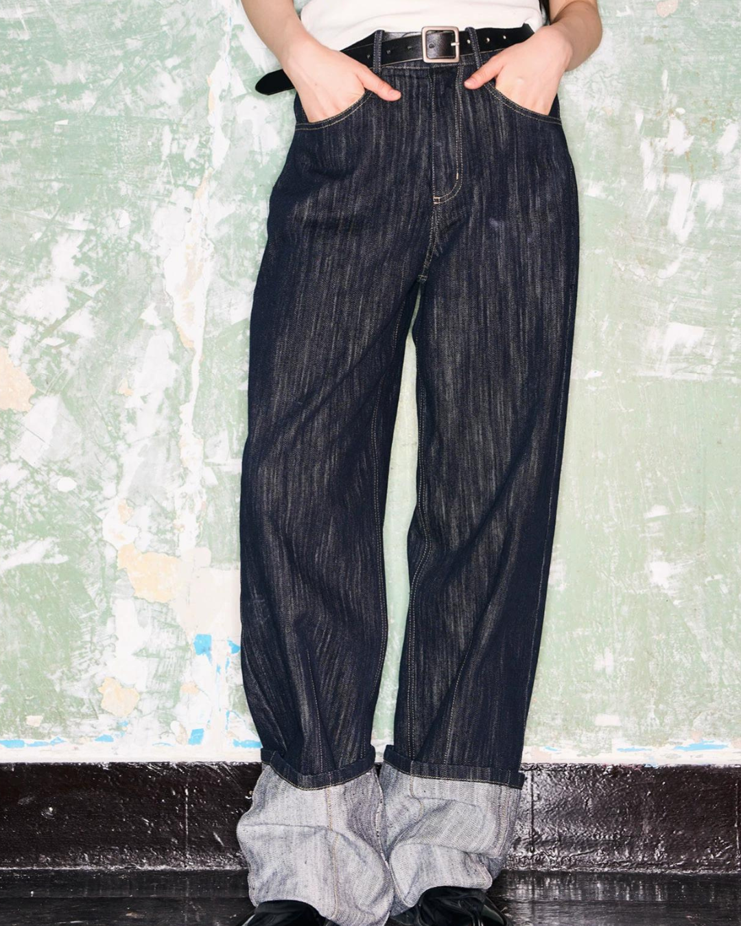 Wash Wide Denim Pants TKC0016