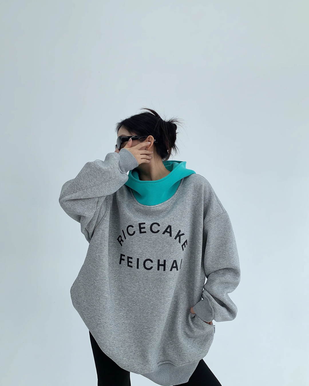 Color Hood Logo Pullover Tops YLS0612