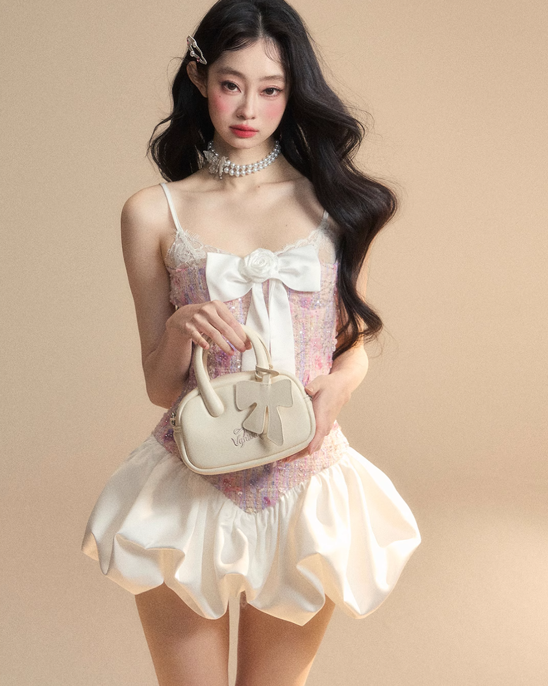 Big Ribbon Mini Dress LAS0017