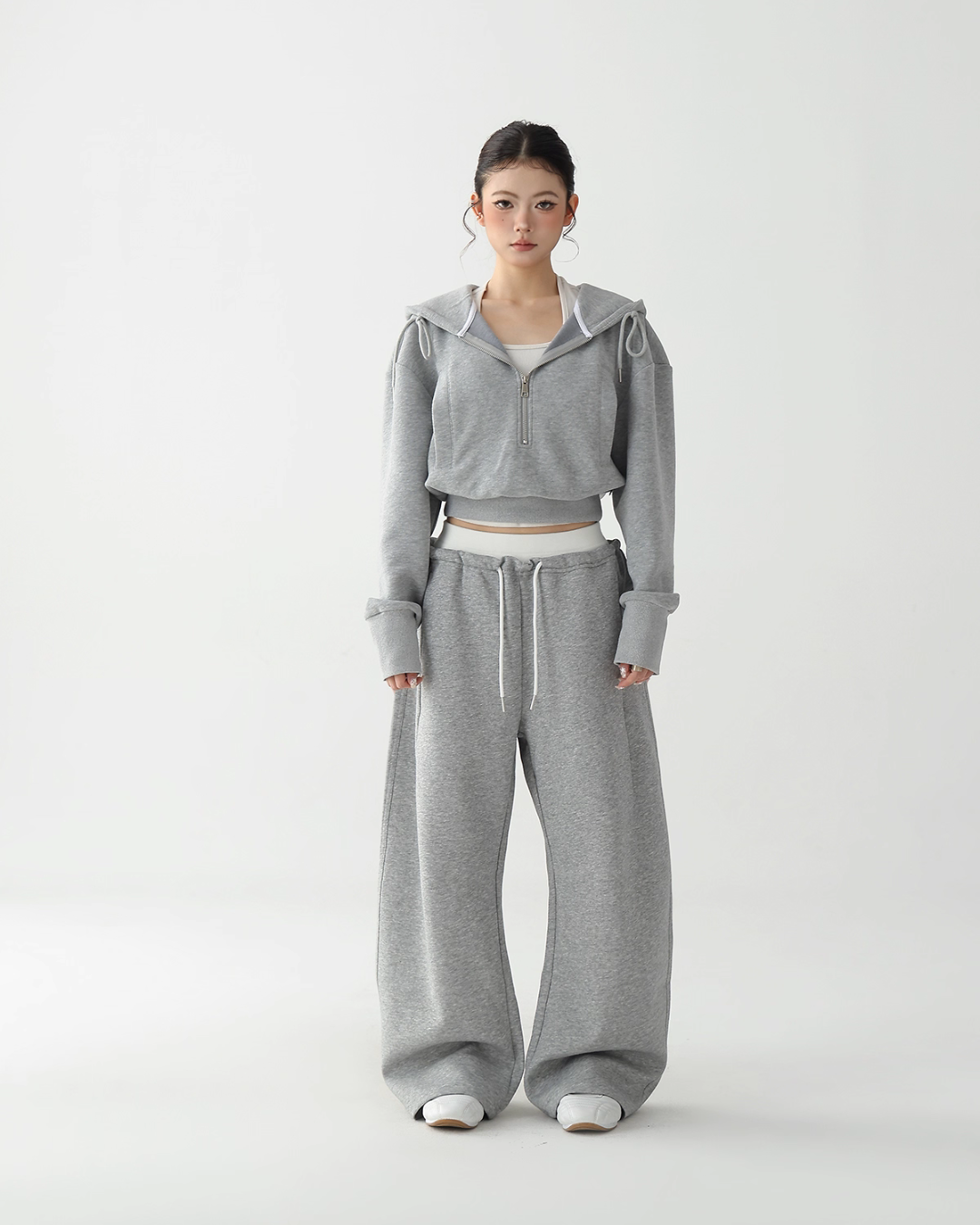 Half Zip Hoodie / Wide Sweatpants ACS0285