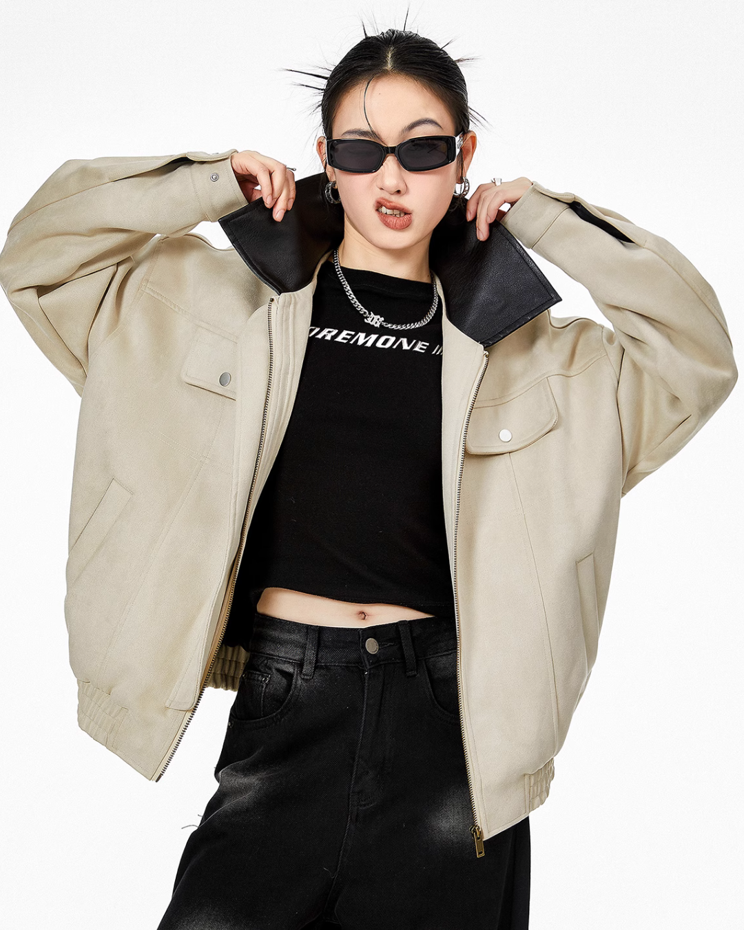 Contrast Color Pocket Jacket ICM0068