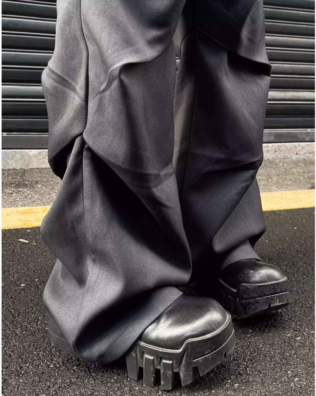 Wide Leg Pleated Casual Pants FLG0005