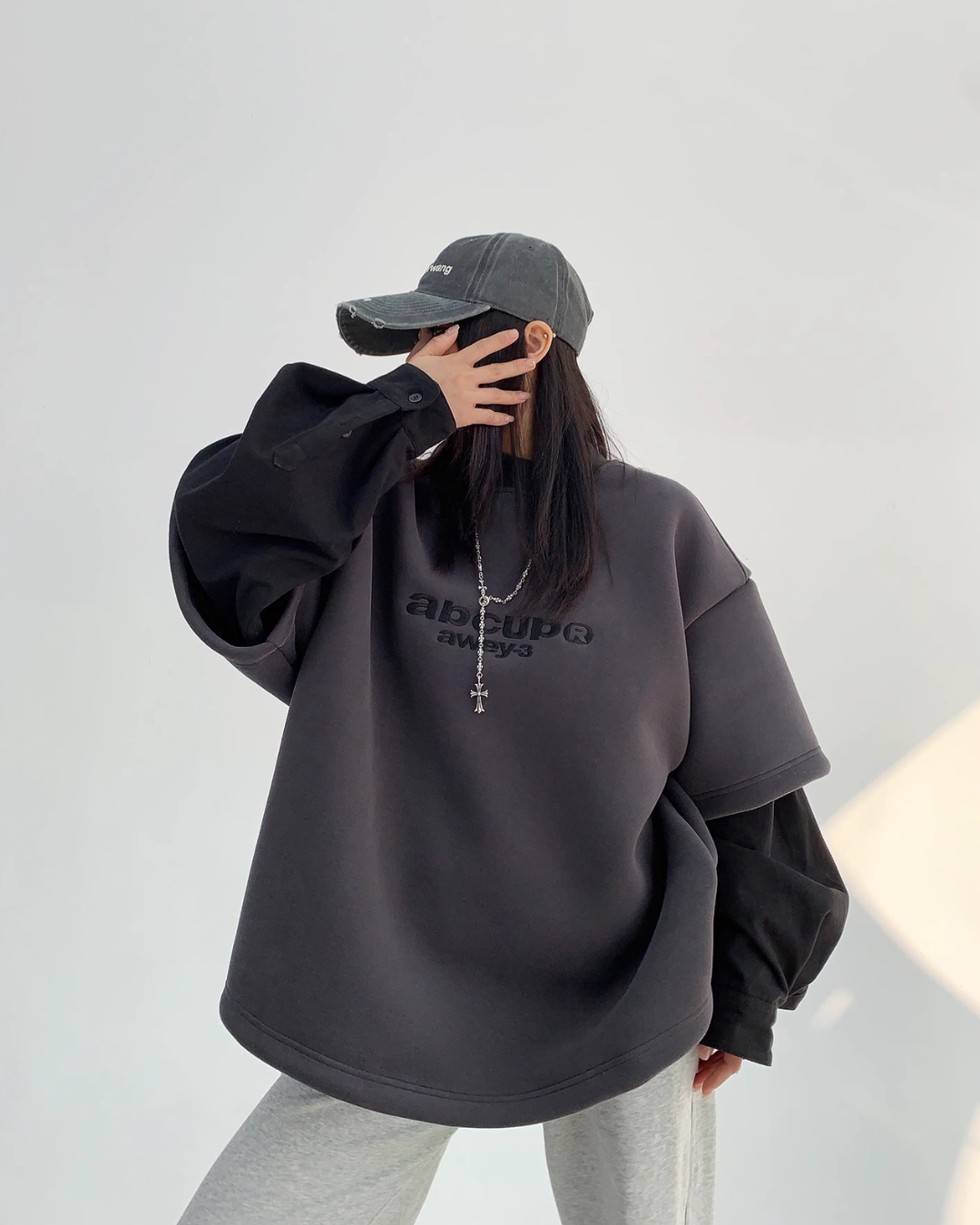 Logo High Neck Sweat Tops YLS0834