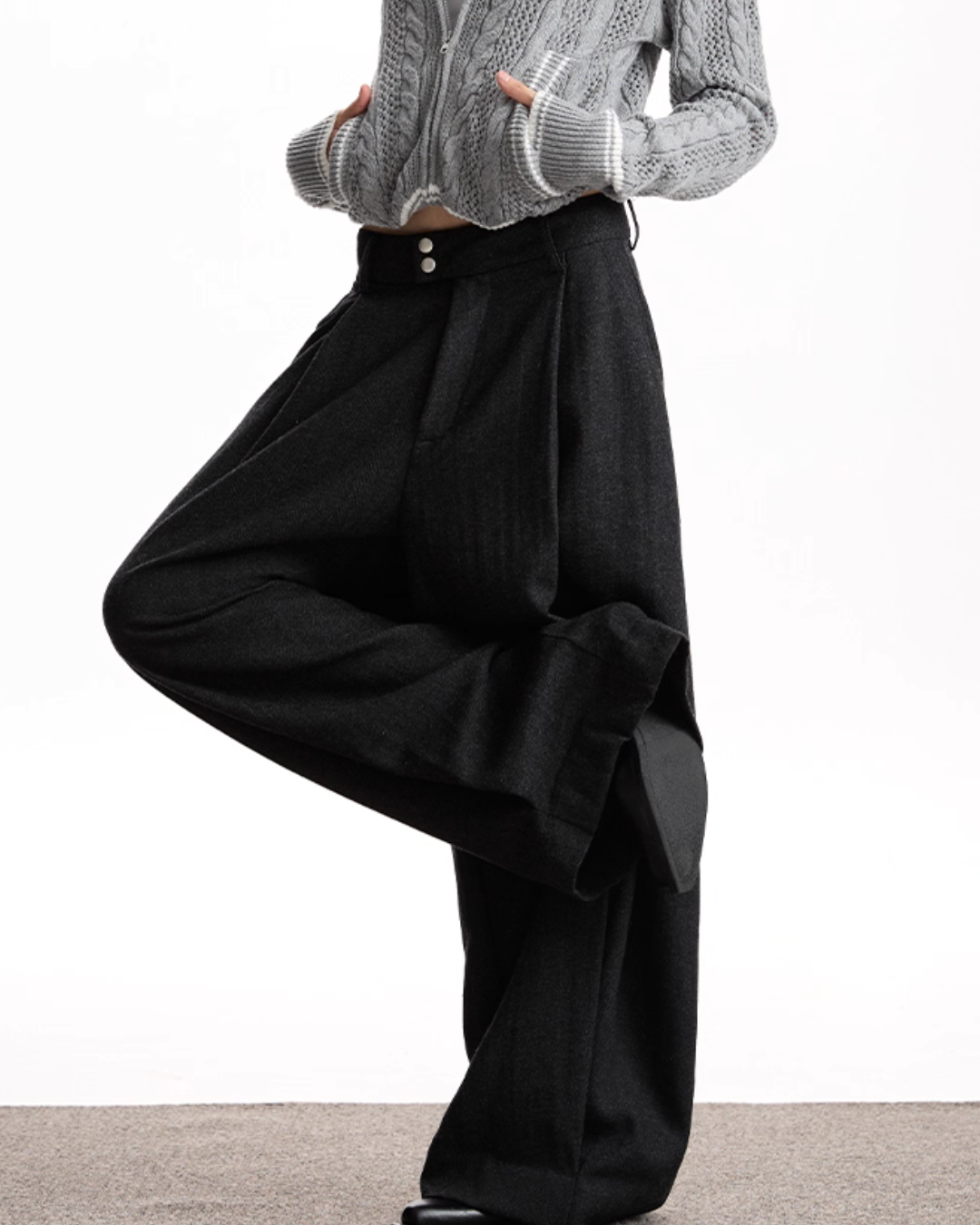 Vintage Wool Wide Pants VAT0012