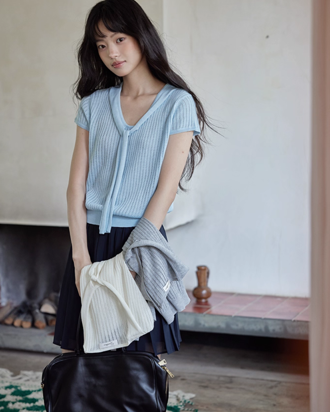 French Sleeve Knit Top SMS0027