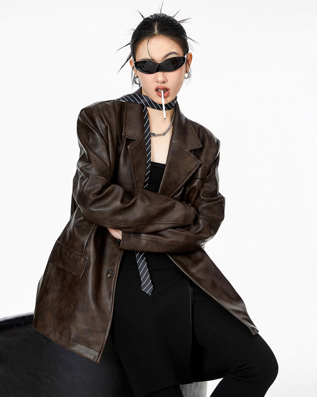 Vintage Leather Jacket ICM0066
