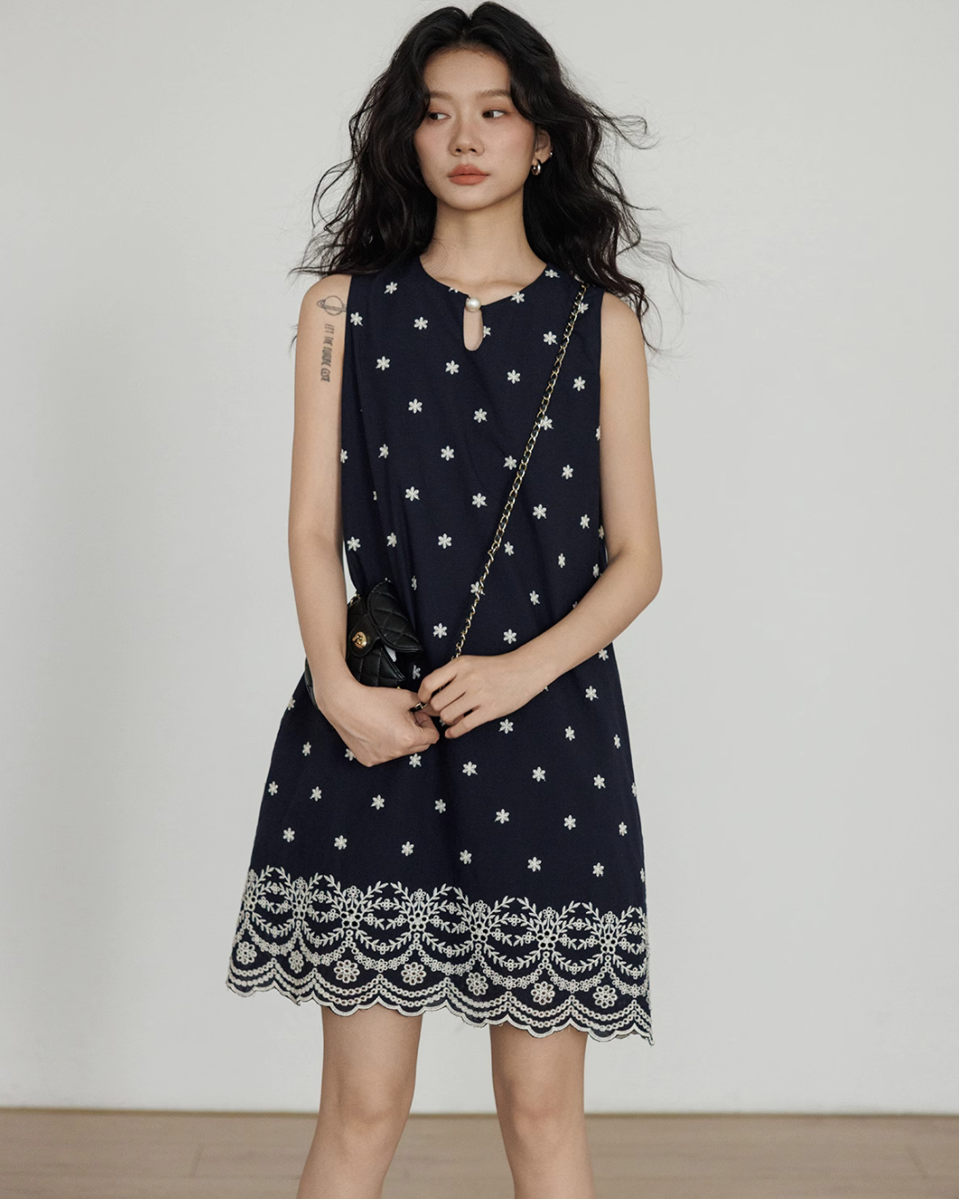 Round Neck Sleeveless Vest Dress VAS0040