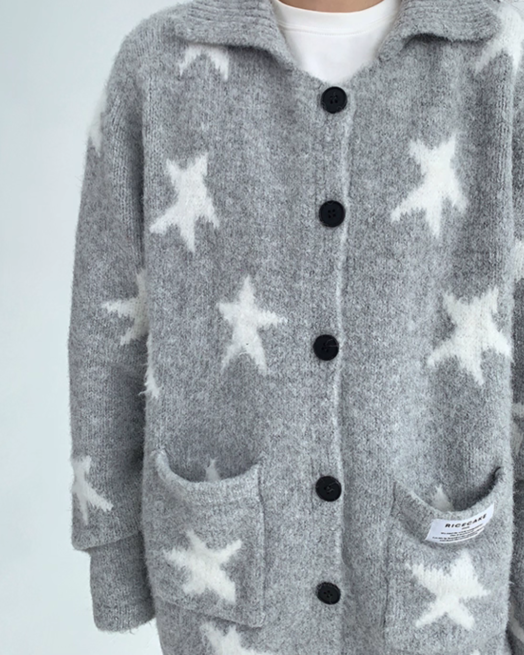 Star-Patterned Knit Cardigan YLS0952