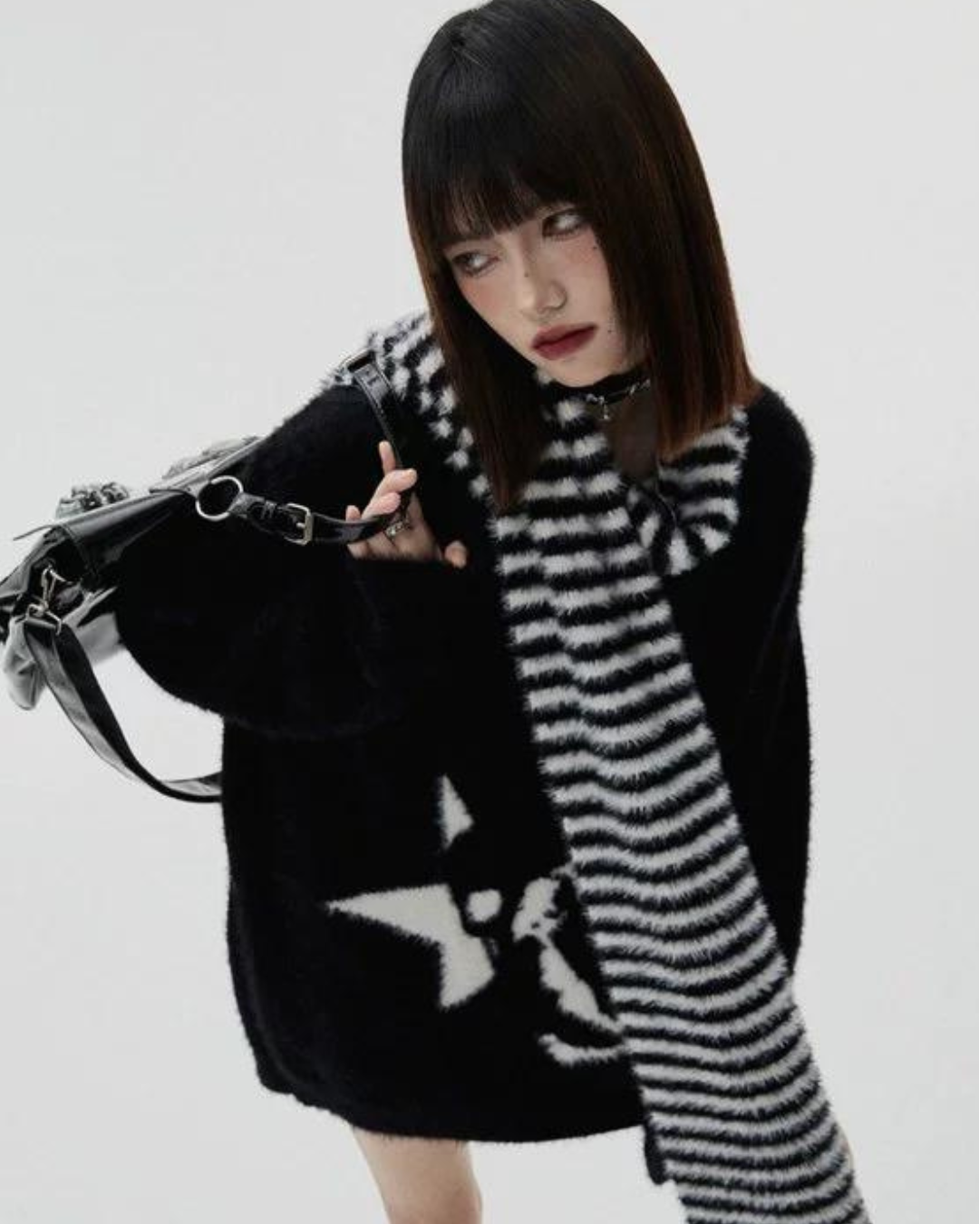 Vintage Punk V-Neck Sweater YKH0004