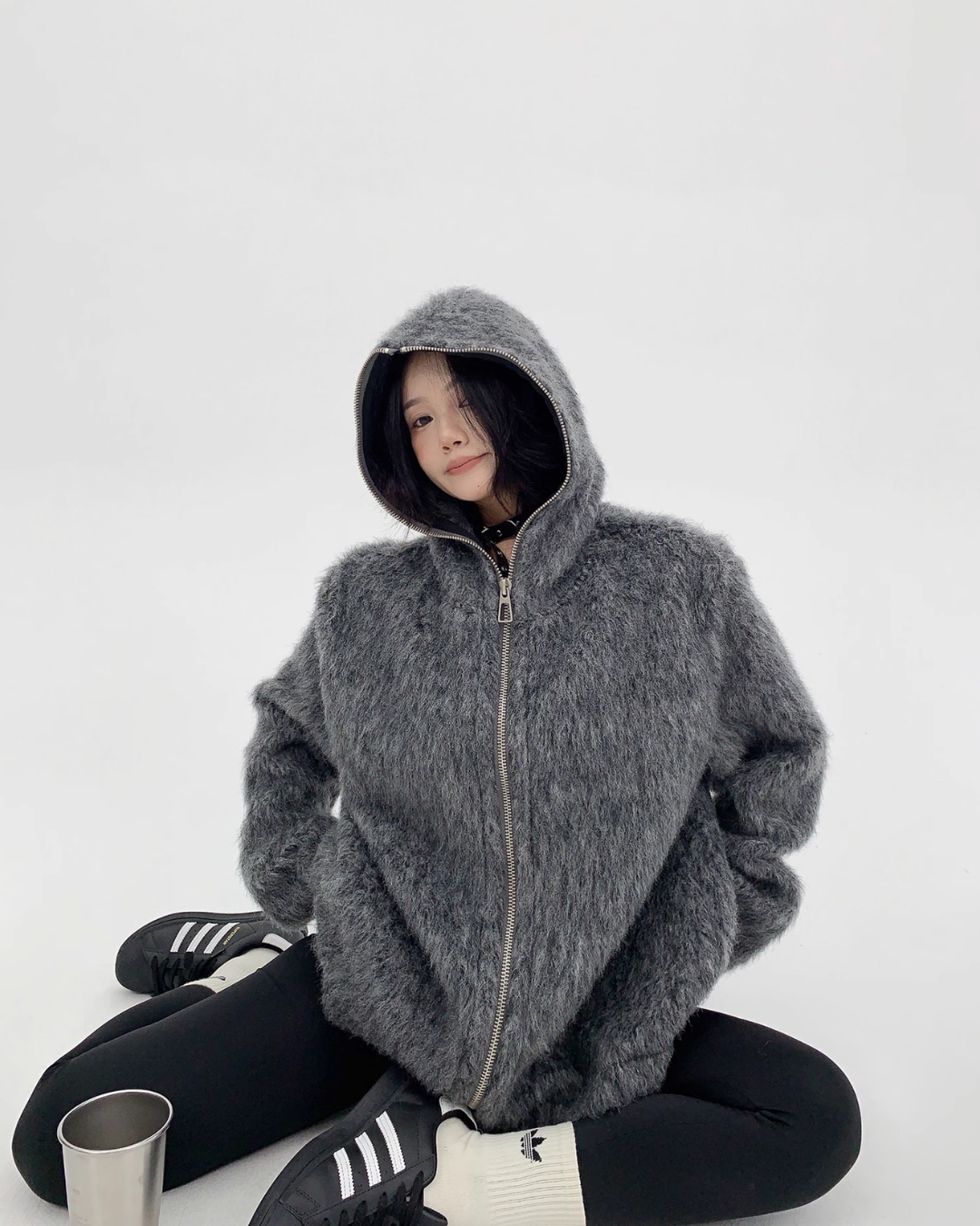 Mohair Hooded Jacket YLS0526