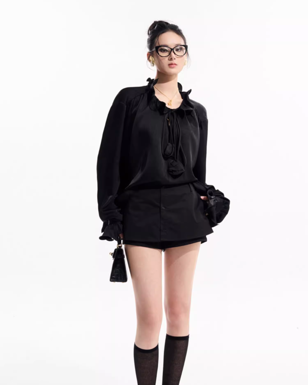 Vintage Lace Two-Piece Shirt / Shirt Skirt TUW0005