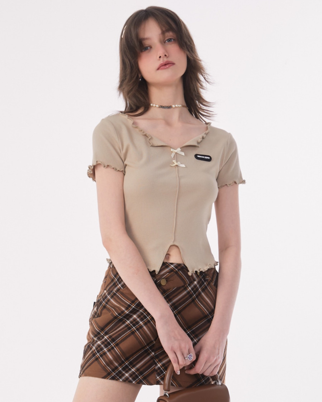 Girly Mellow Rib Tops ZZF0187