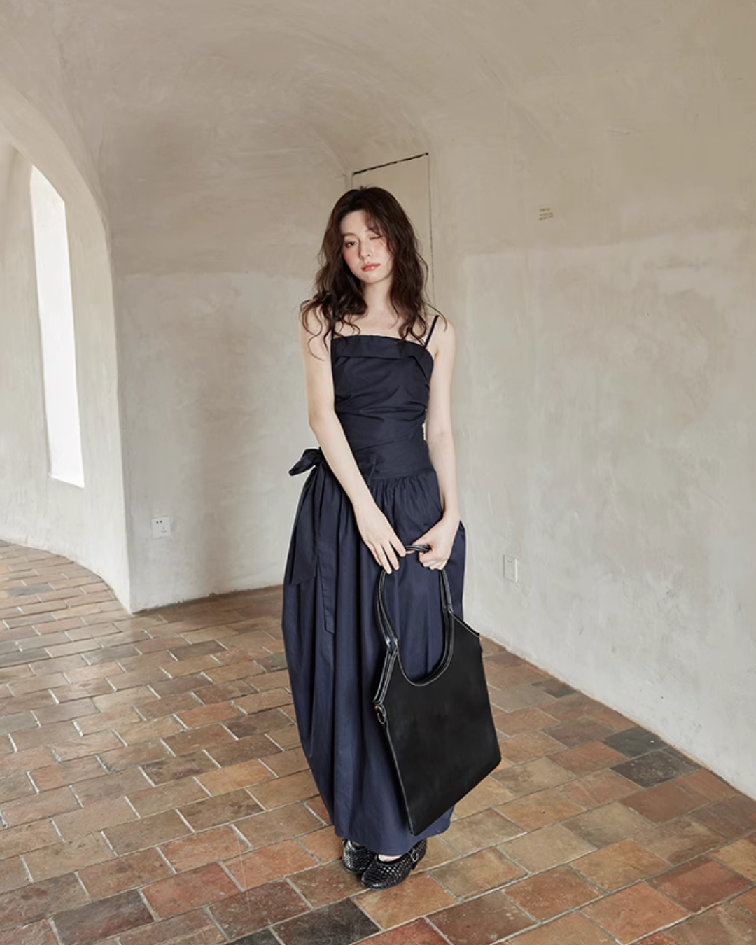 West Ribbon Cotton Dress SMS0003