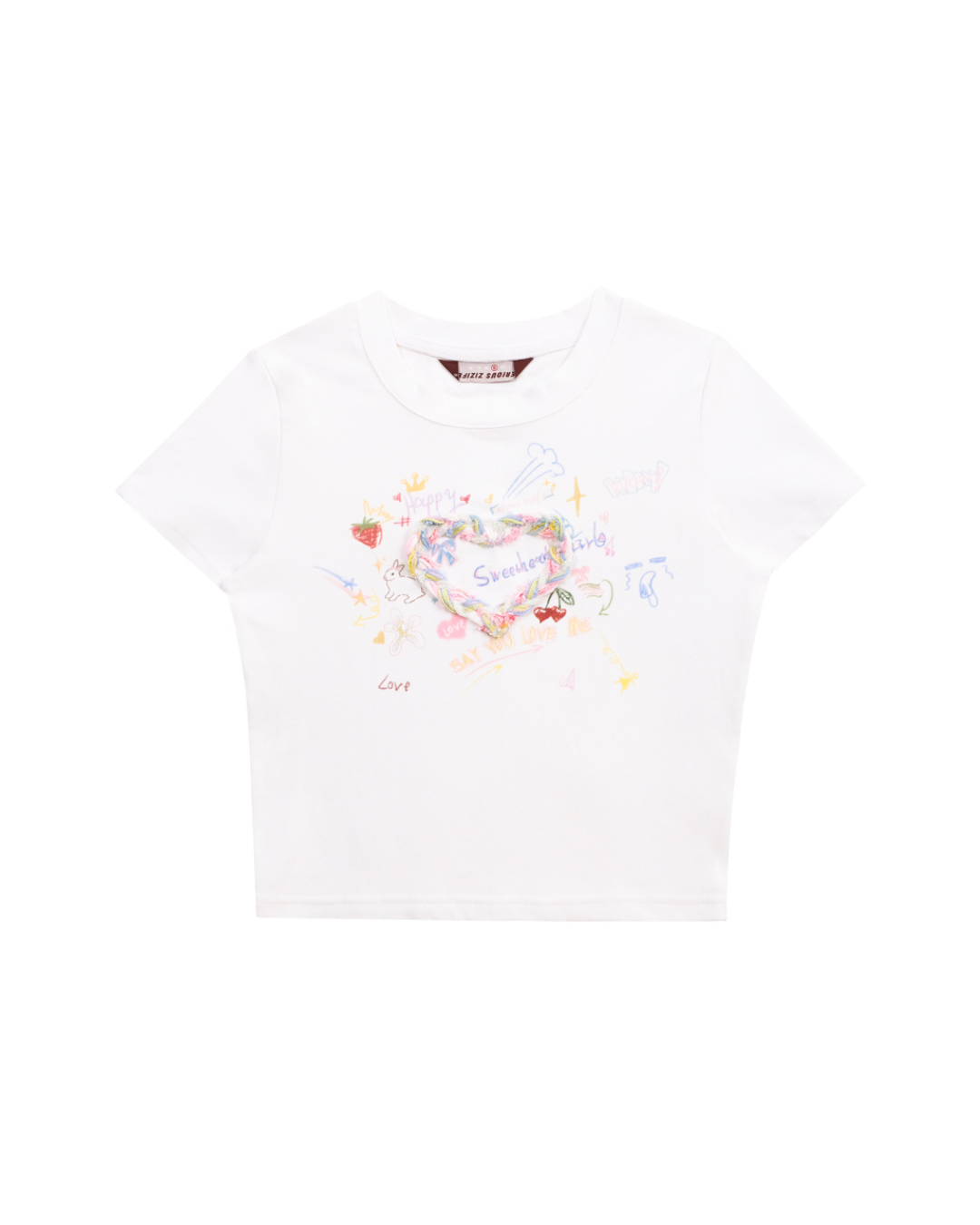 Heart Print Short Tops ZZF0220