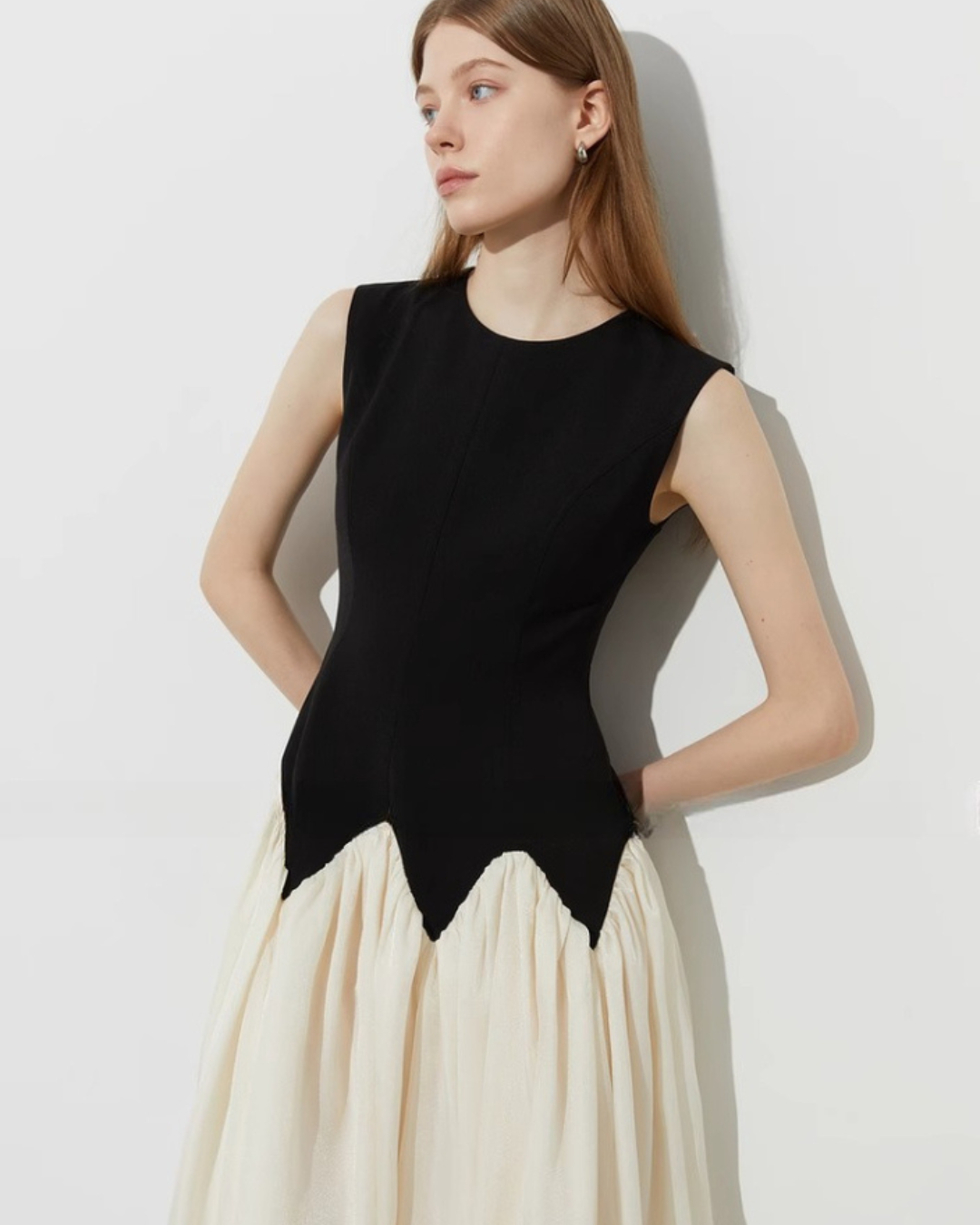 Sleeveless Color Block Dress DPY0021