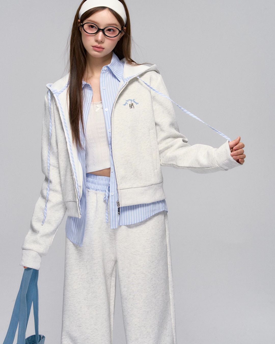 Zip Hoodie / Striped Sweatshirt / Casual Sweatpants ASG0030