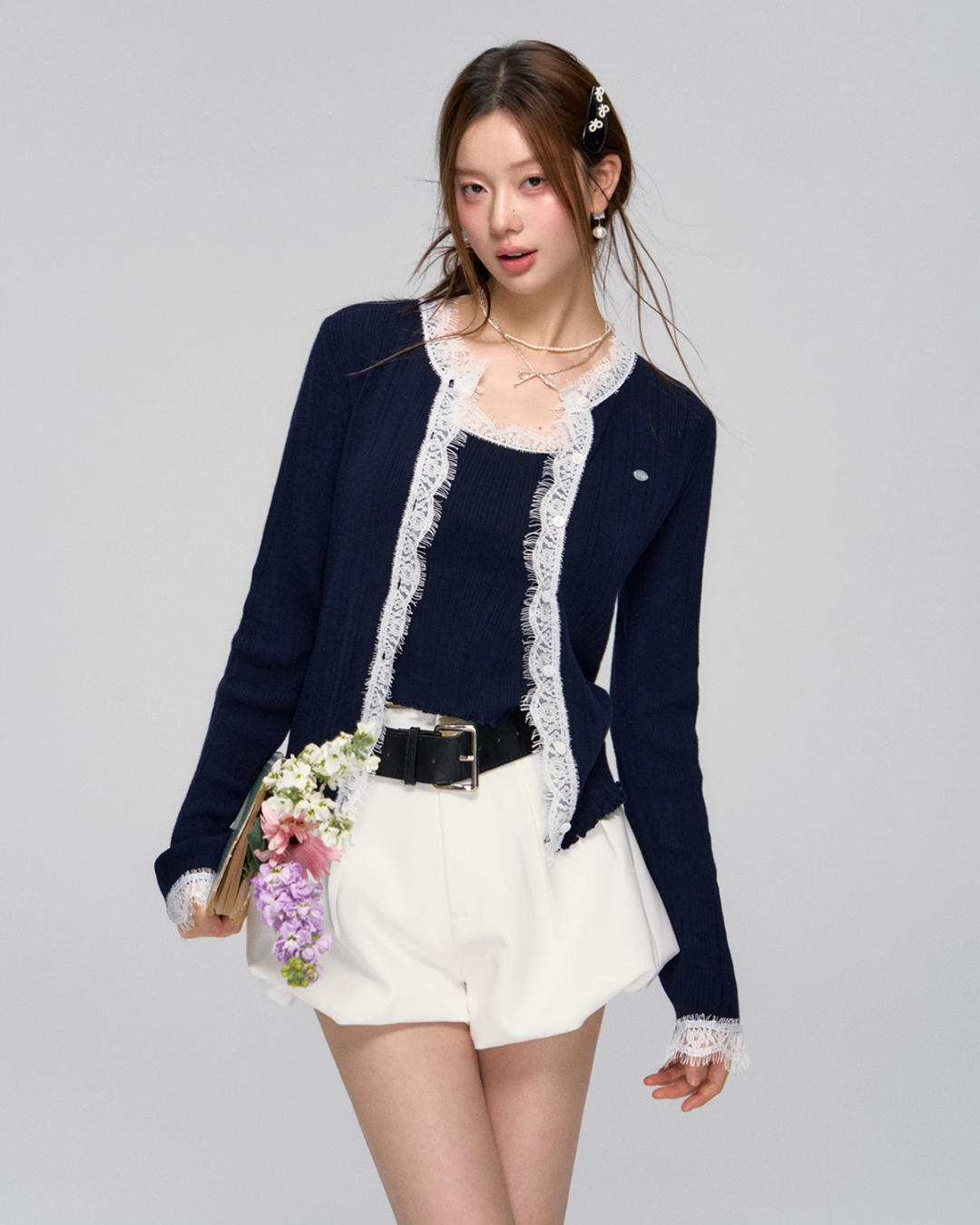Lace Knit Cardigan / Lace Camisole ASG0031