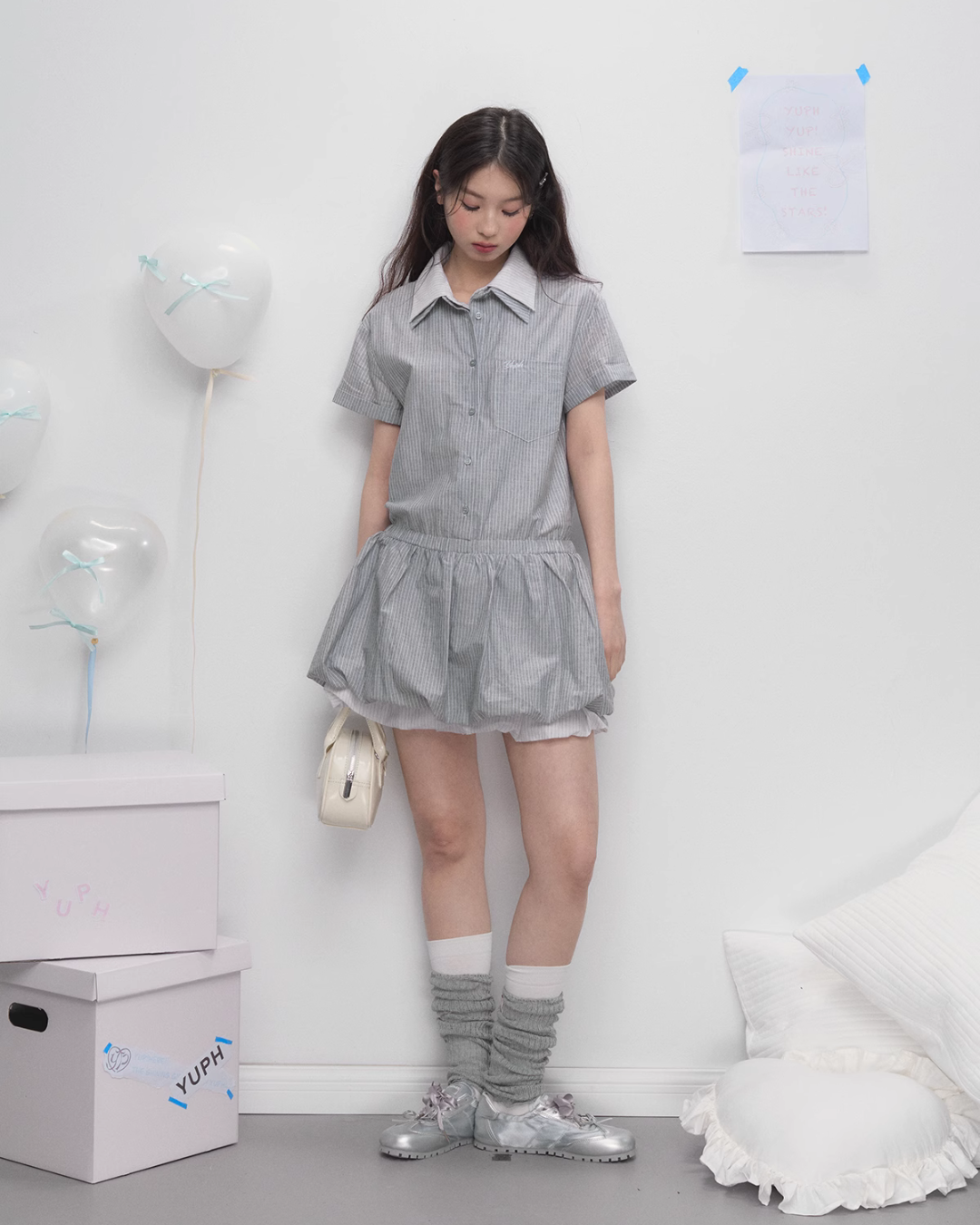 Balloon Shirt Dress YPH0001