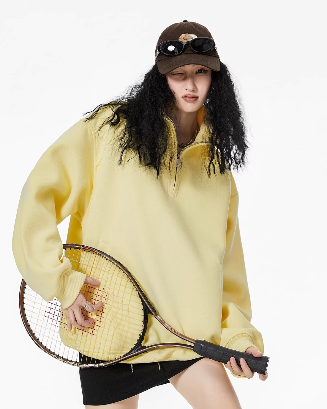 Half Zip Sweat Tops ICM0074