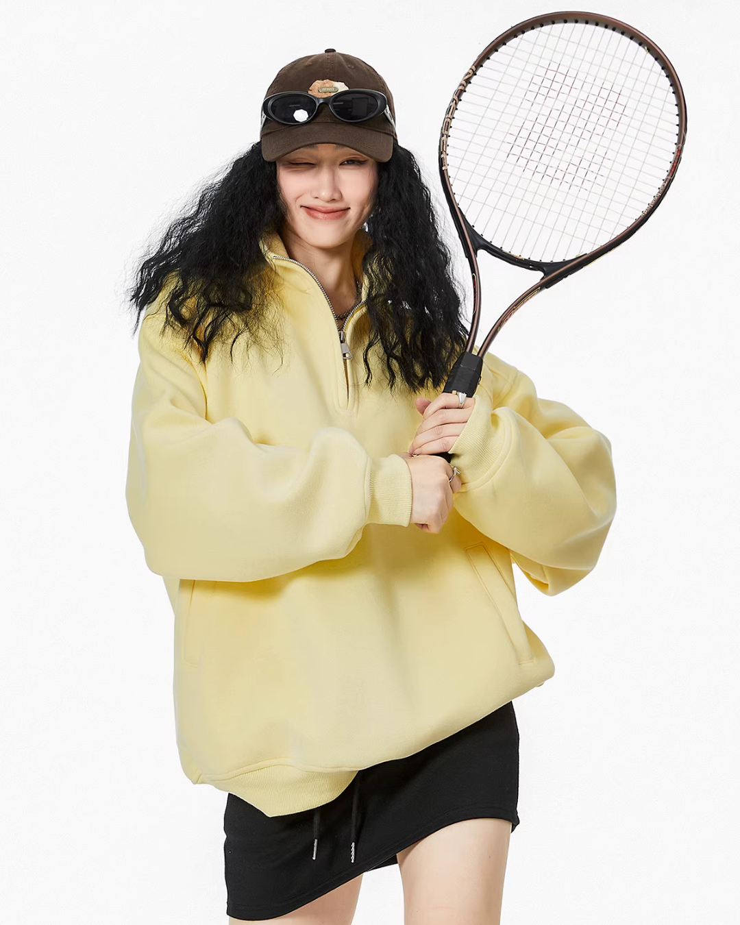 Half Zip Sweat Tops ICM0074