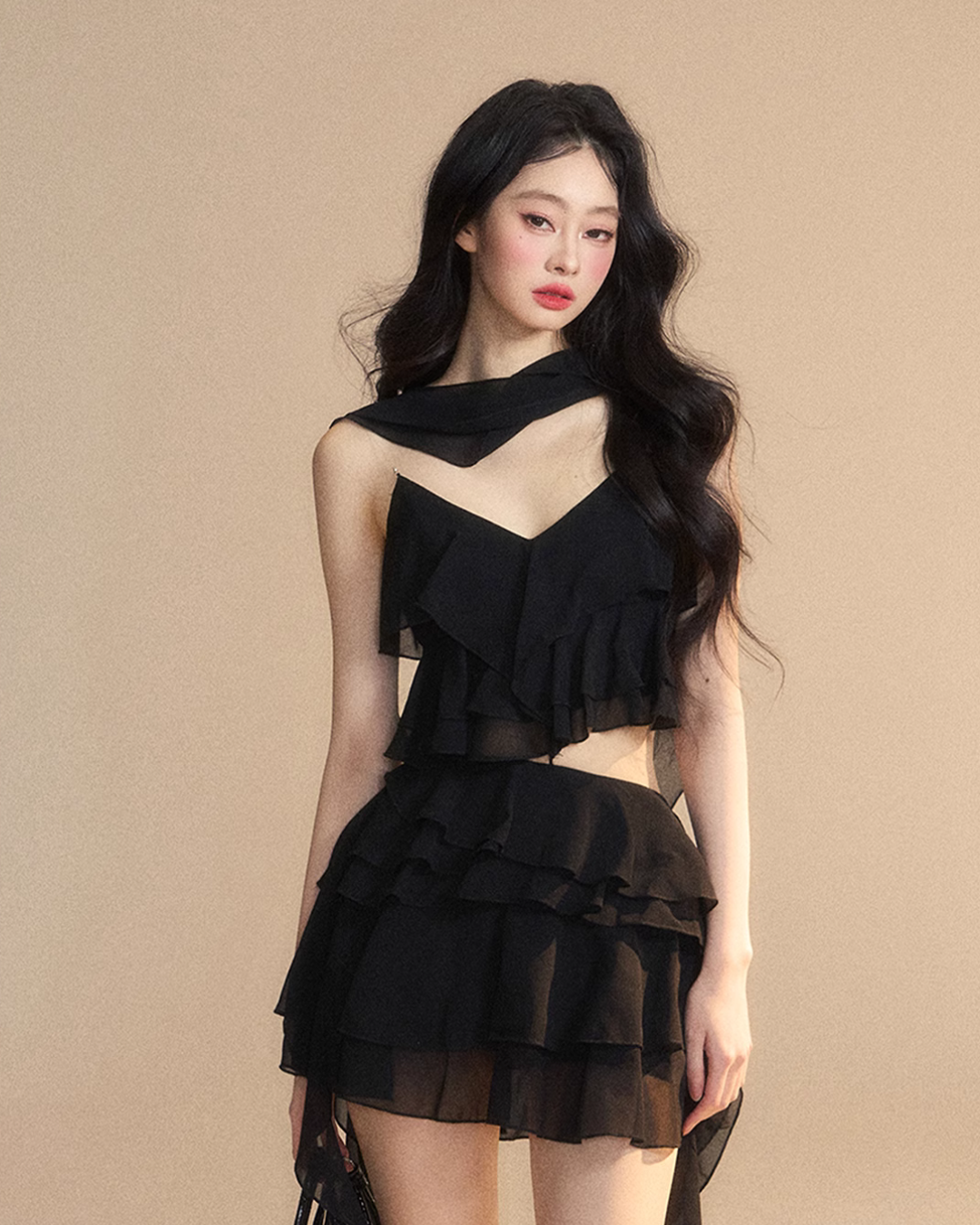 Chiffon Ruffle Tops / Chiffon Skirts LAS0019