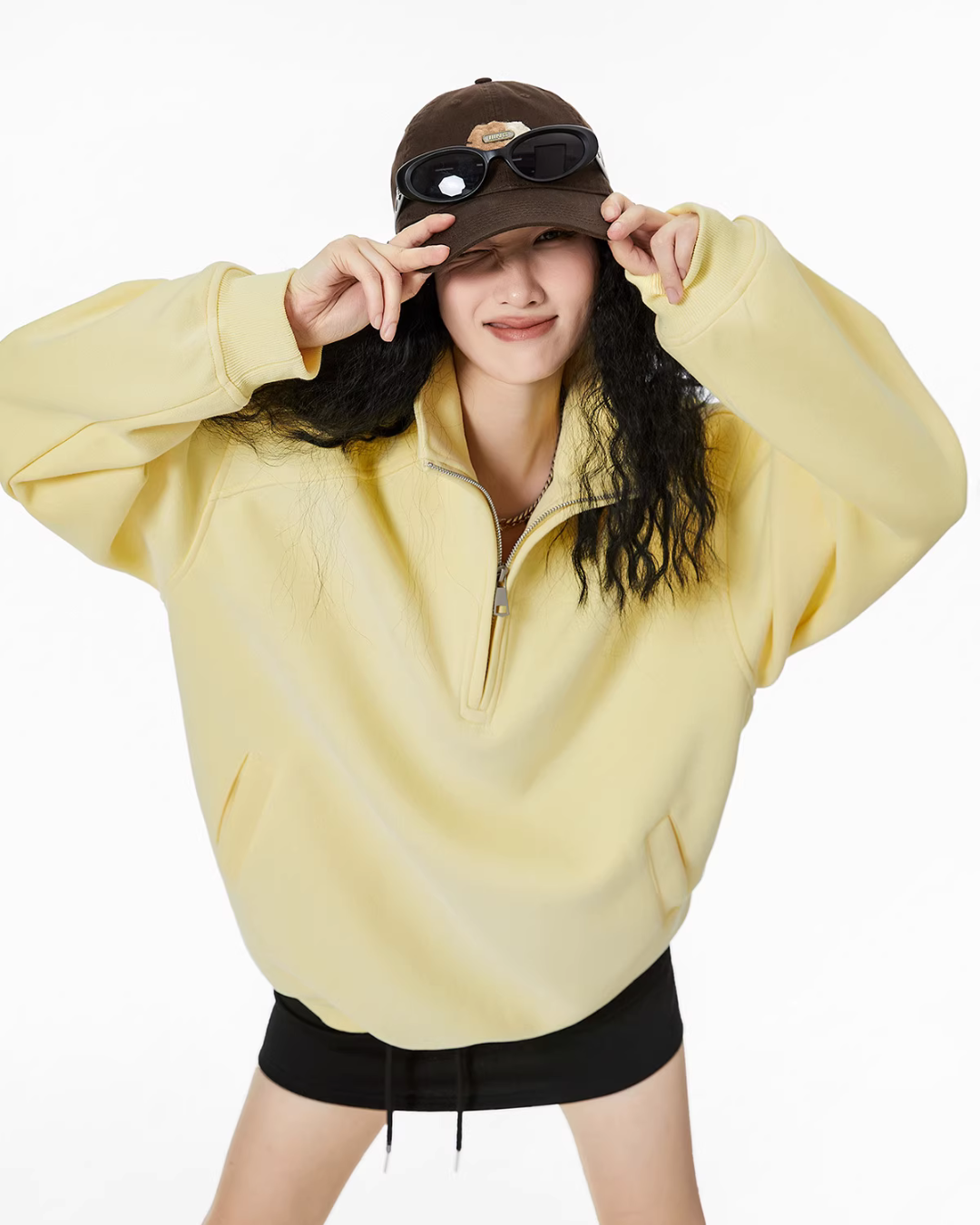 Half Zip Sweat Tops ICM0074