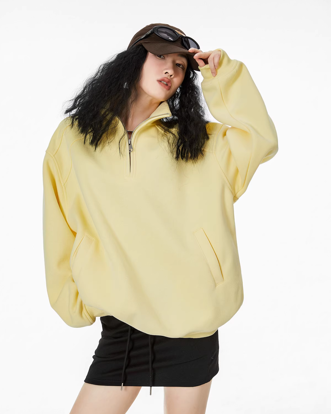 Half Zip Sweat Tops ICM0074