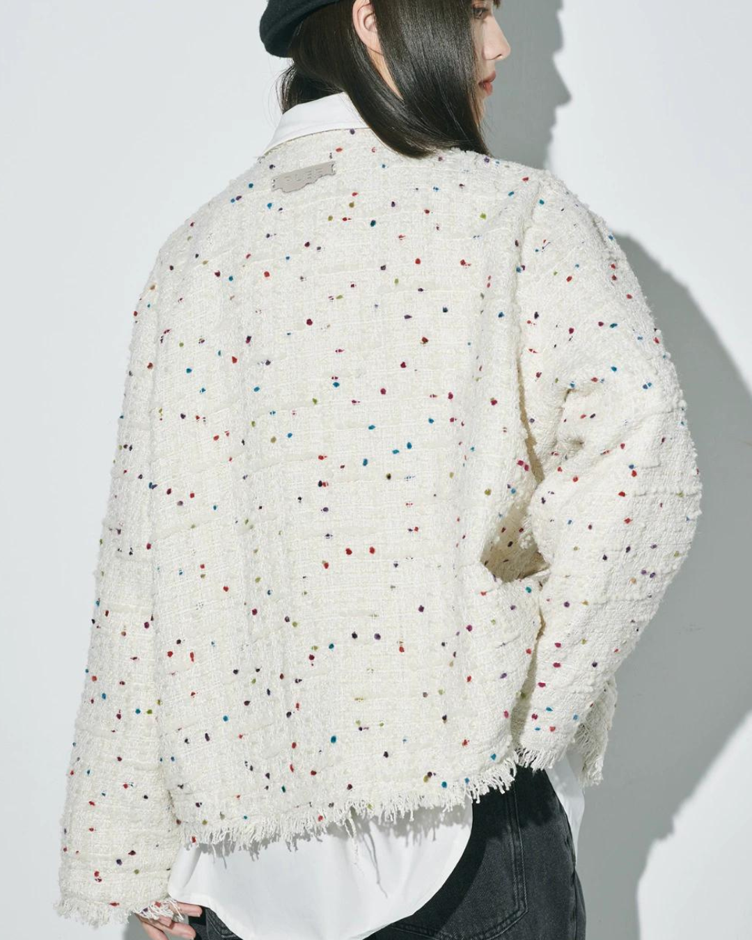 Colorful Dot Tweed Jacket WSO0003