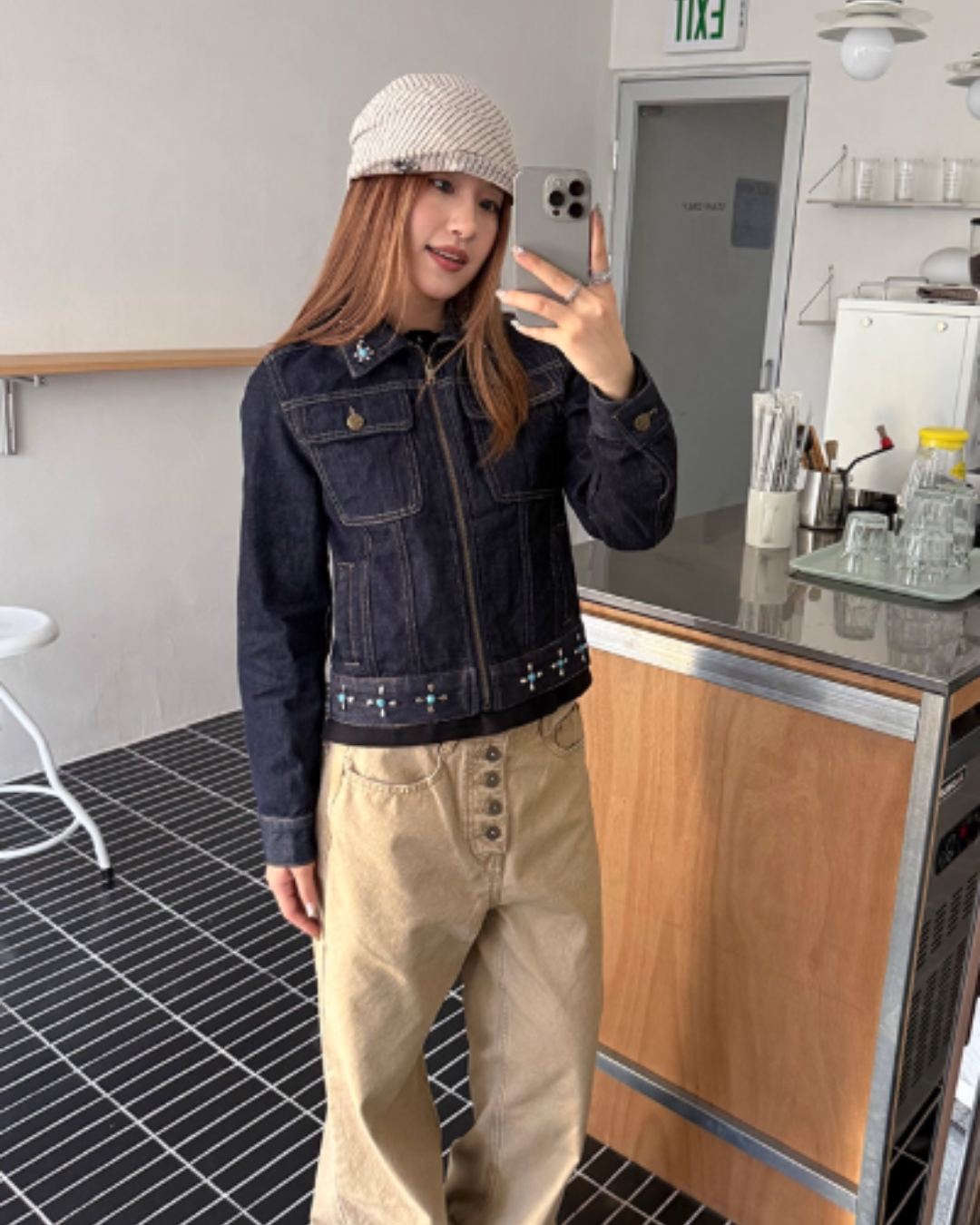 Retro Studded Denim Jacket CYE0020