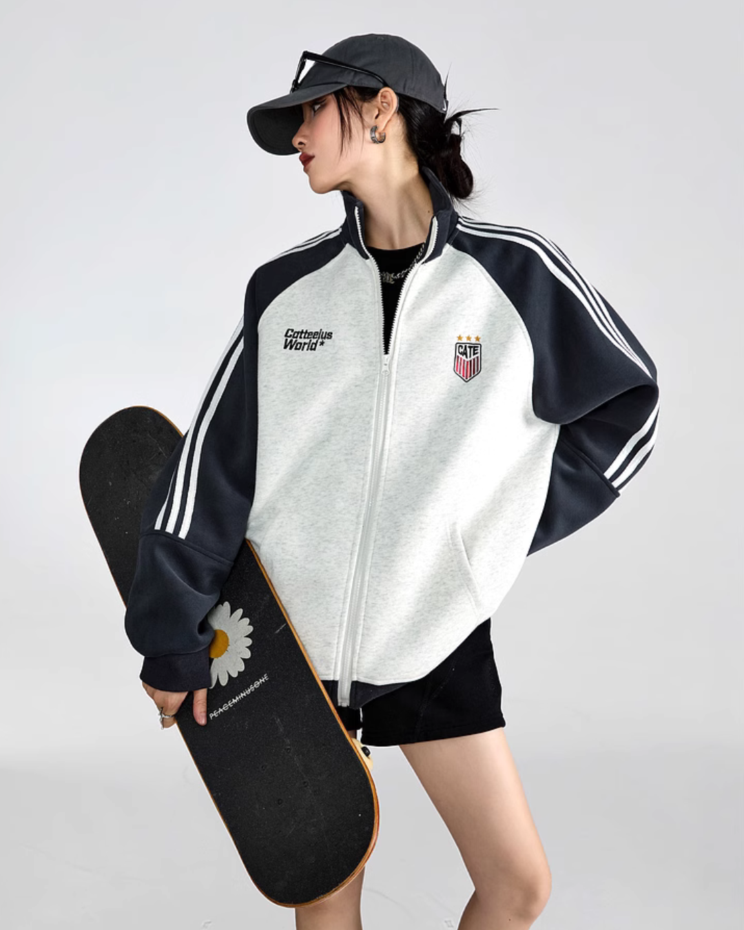Color Blocked Side Line Track Jacket ICM0060