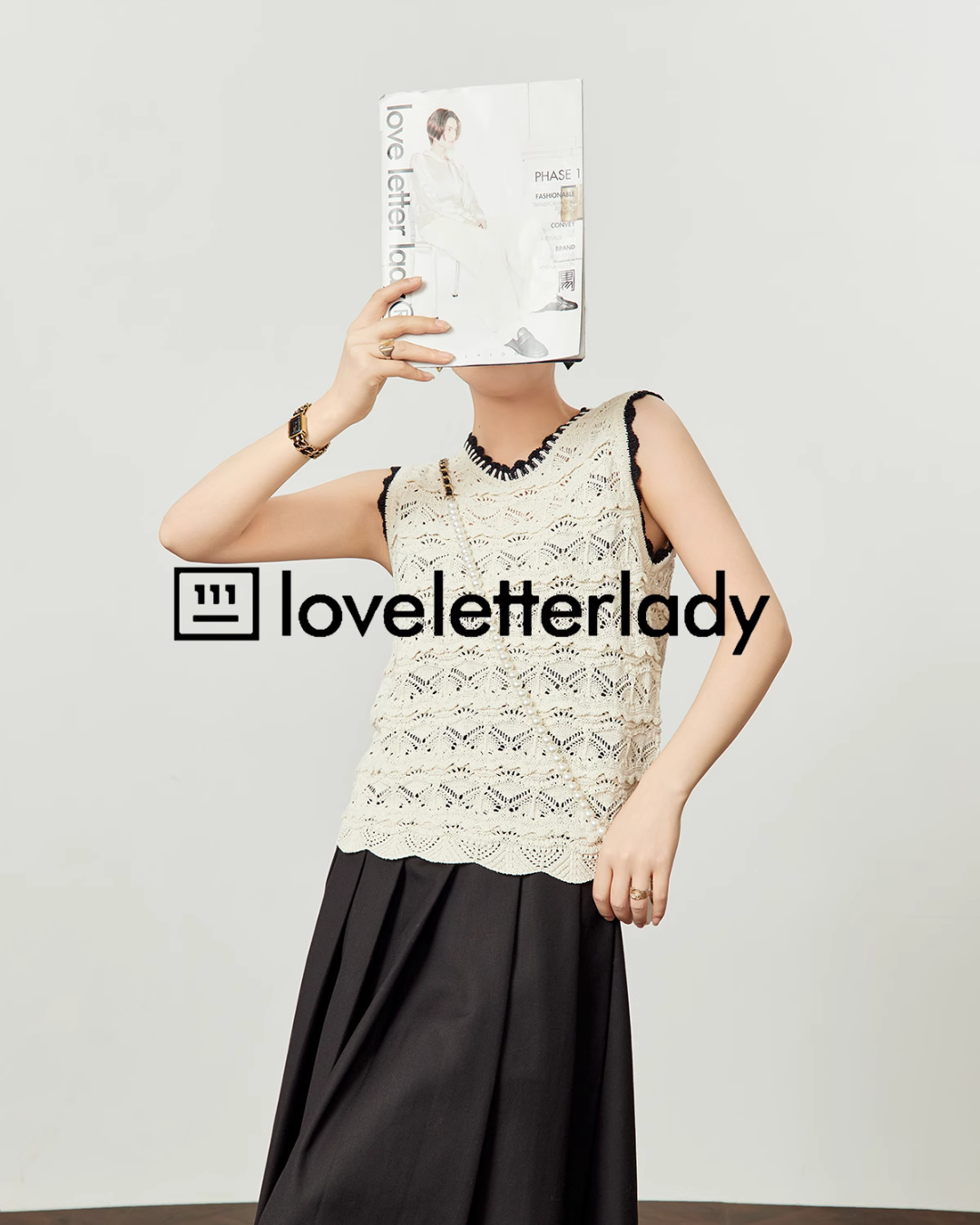 Punching Sleeveless Summer Knit LLA0425