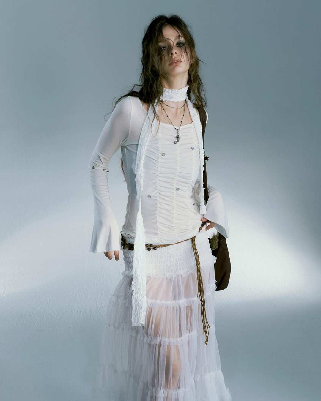 Volume Long Tulle Skirt SAP0005
