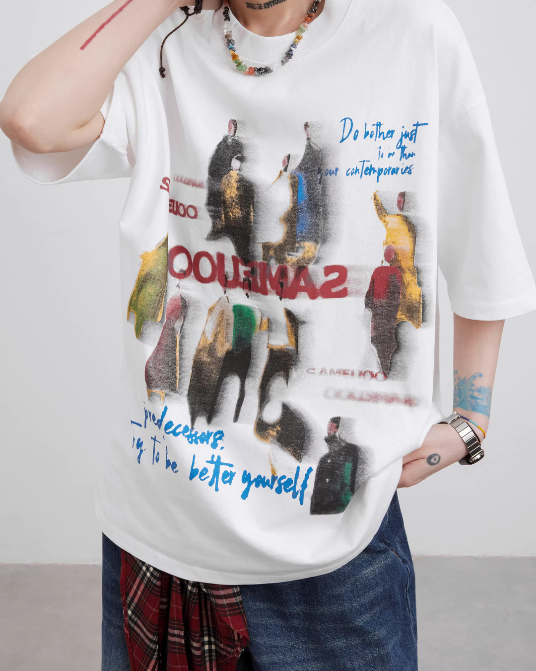 Retro Print Loose T-Shirt FRC0001