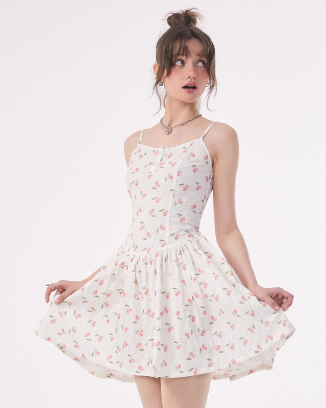 Cherry Flare Camisole Dress ZZF0173